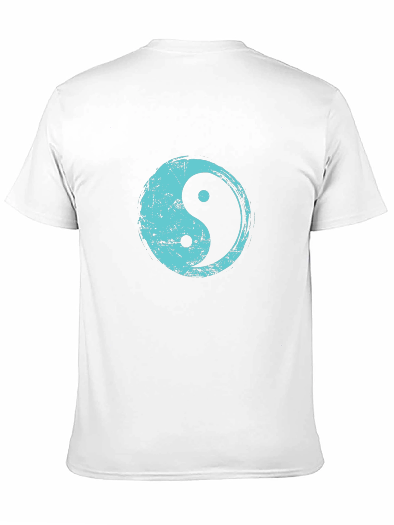 Yin Yang T-Shirt - Distressed Teal Design