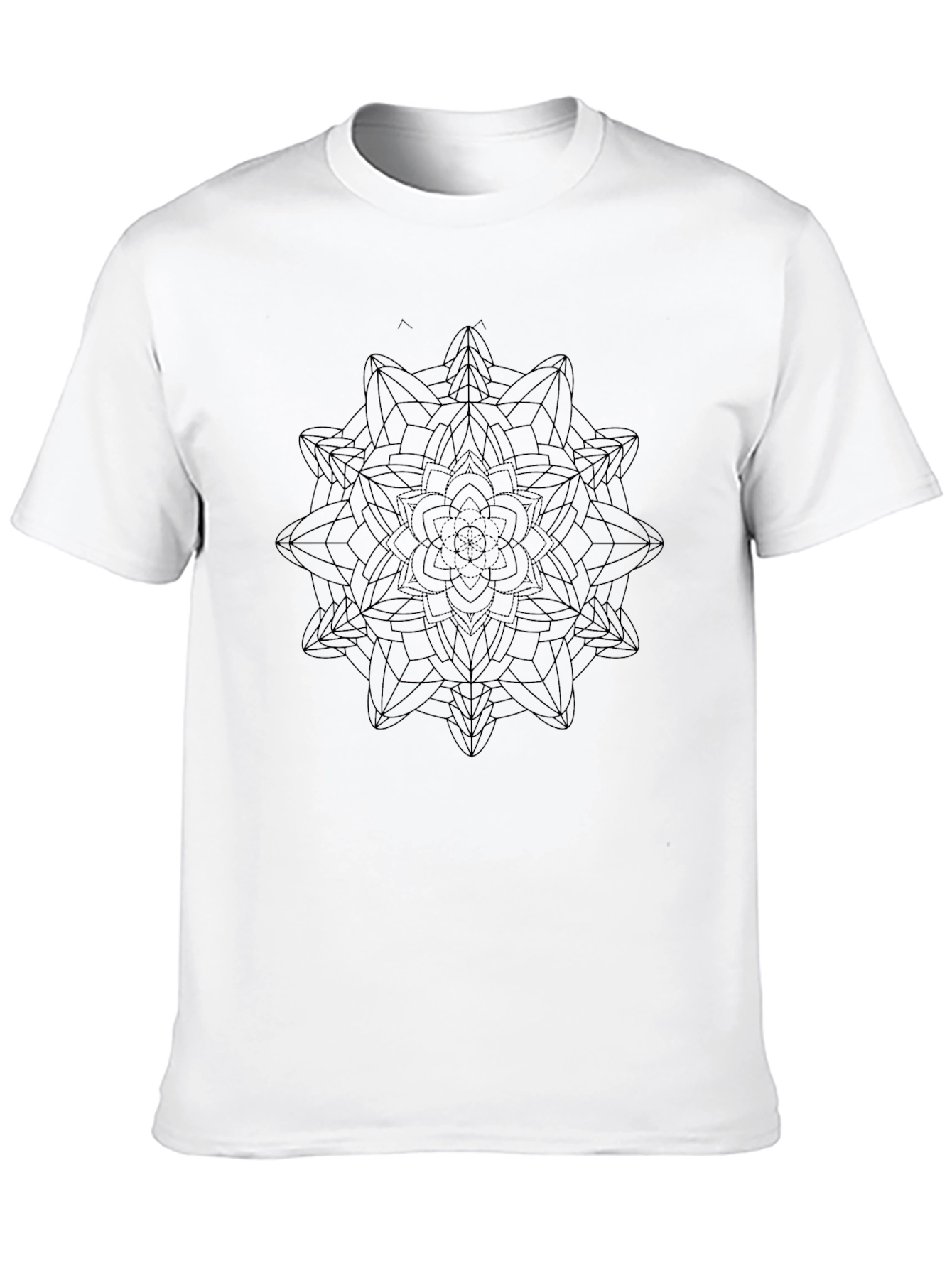 Geometric Mandala T-Shirt - Modern Black Tee