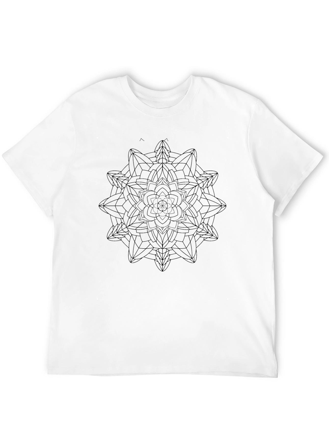 Geometric Mandala T-Shirt - Modern Black Tee