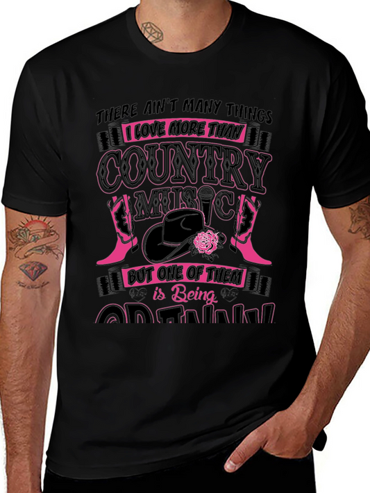 Country Music Graphic T-Shirt - Black