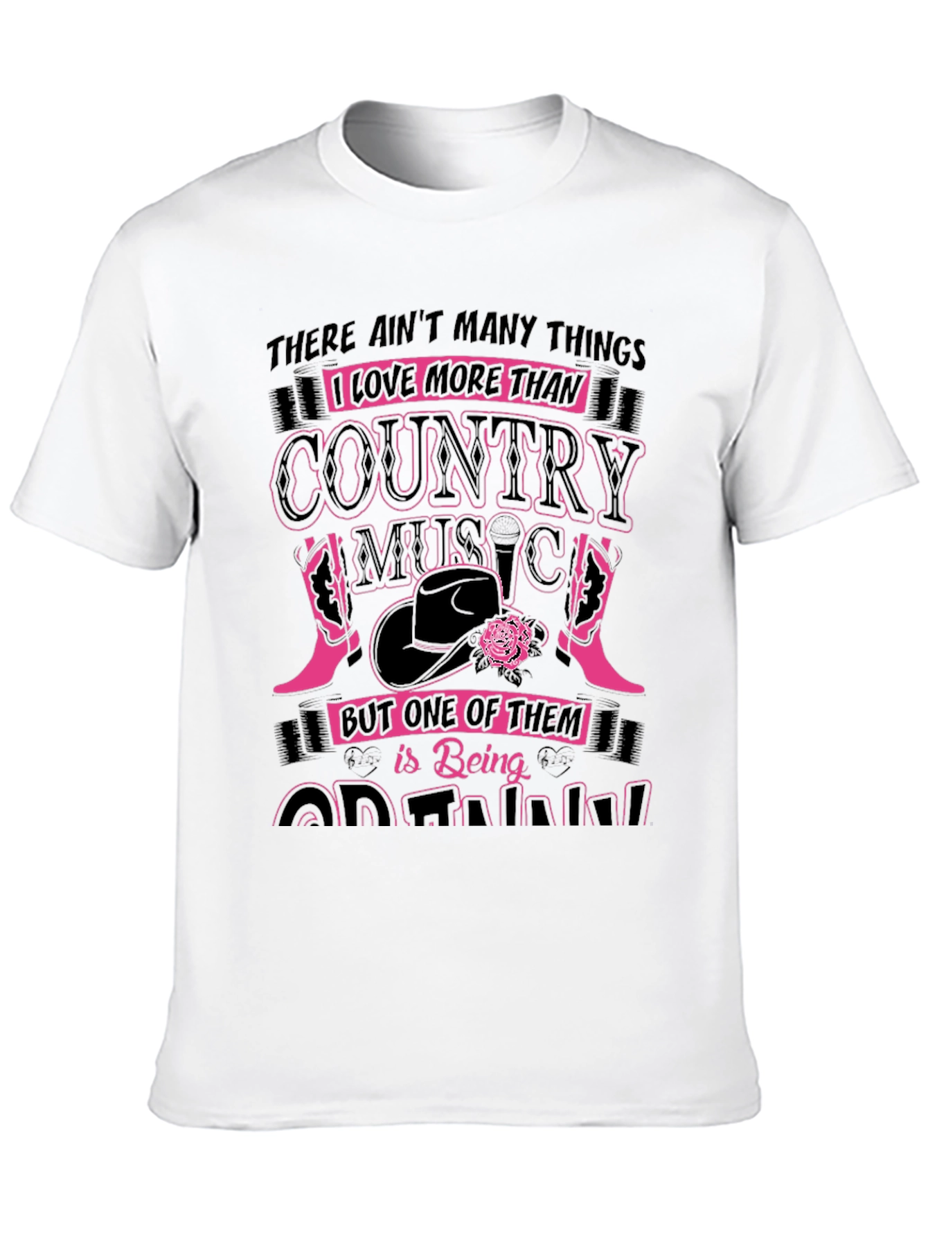 Country Music Graphic T-Shirt - Black