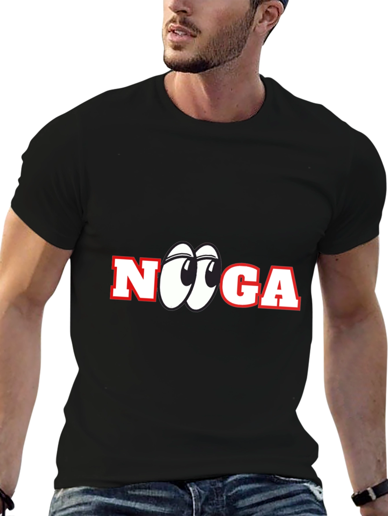 Novelty Cartoon Eye Graphic T-Shirt