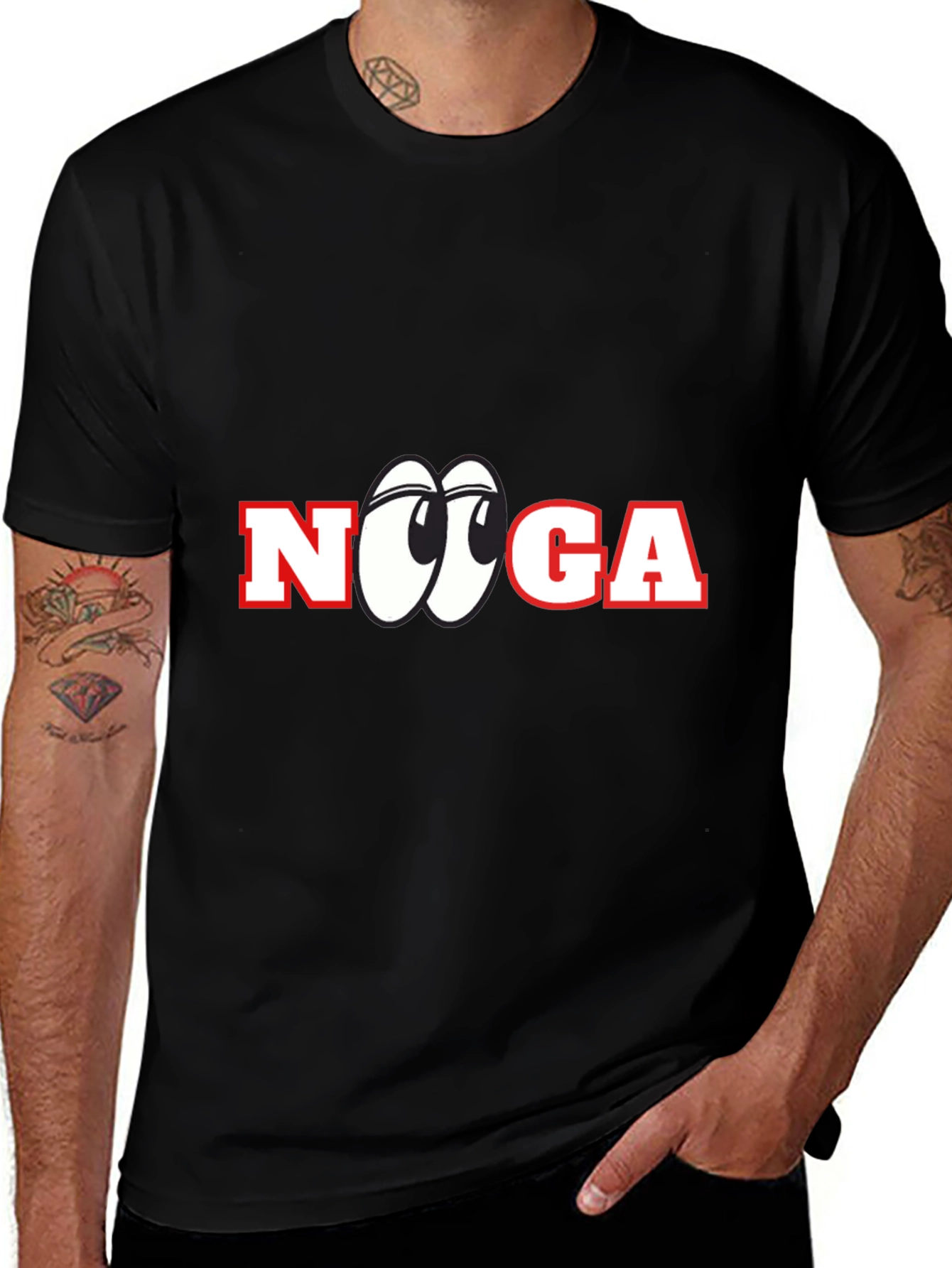 Novelty Cartoon Eye Graphic T-Shirt