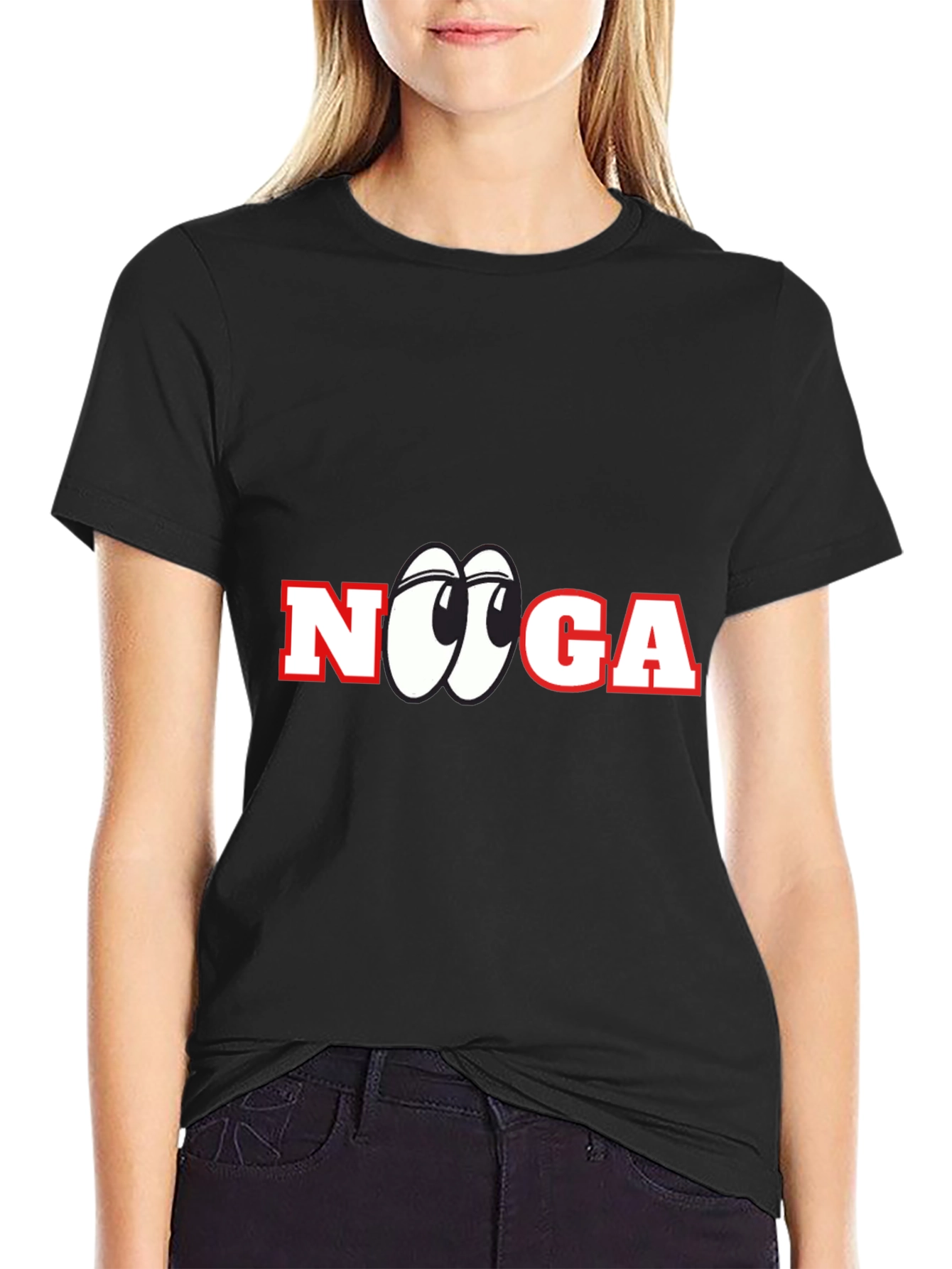 Novelty Cartoon Eye Graphic T-Shirt