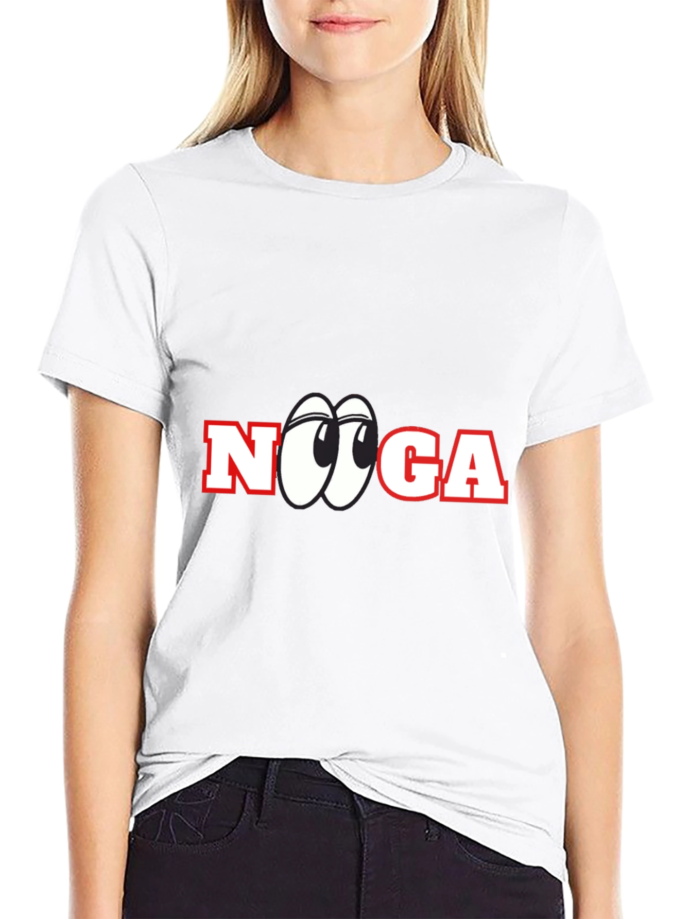 Novelty Cartoon Eye Graphic T-Shirt