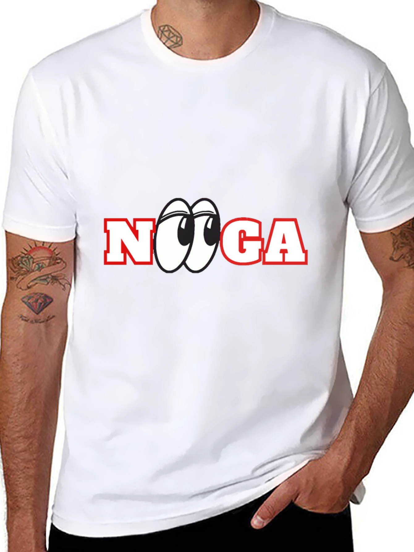 Novelty Cartoon Eye Graphic T-Shirt