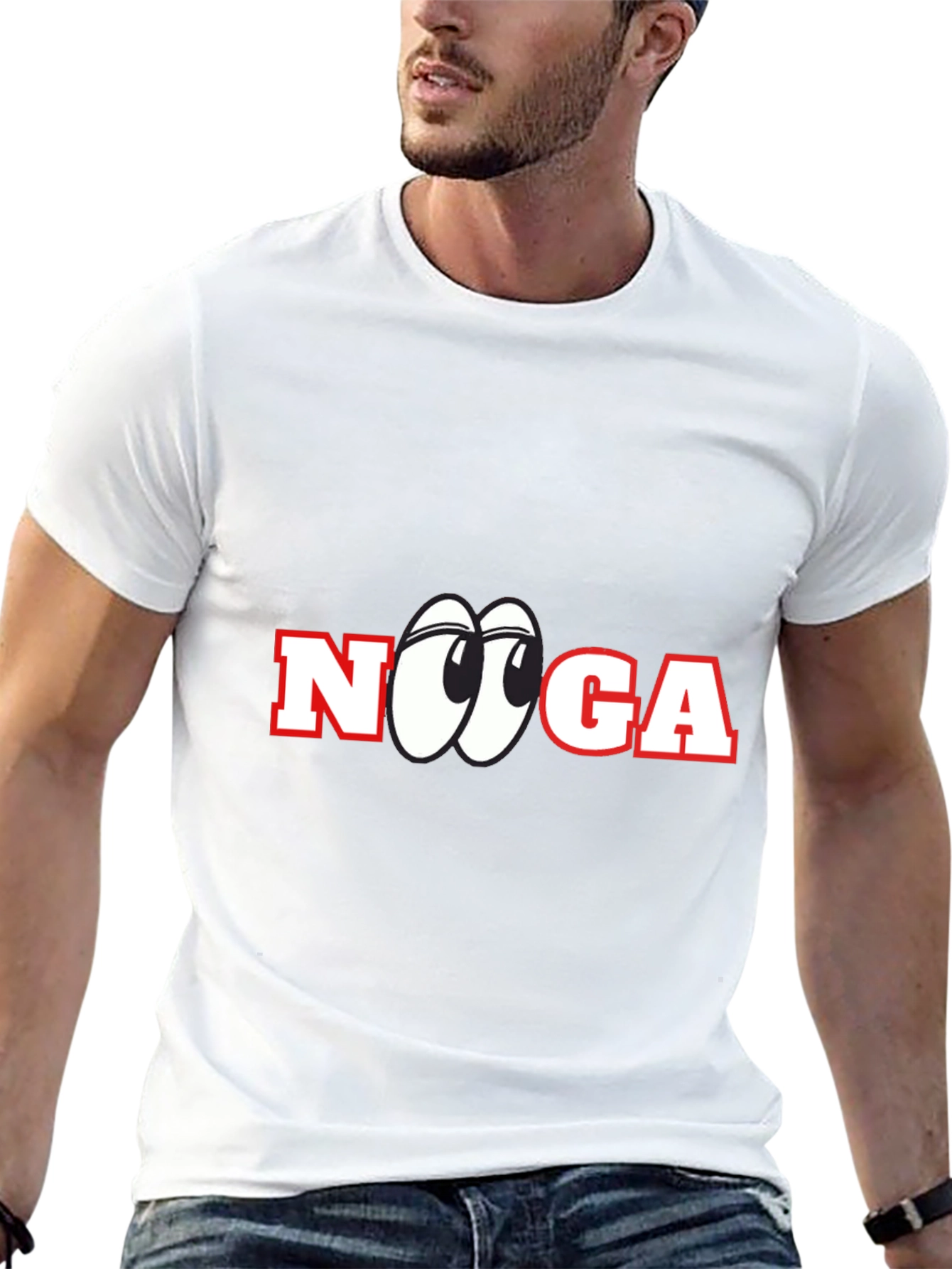 Novelty Cartoon Eye Graphic T-Shirt