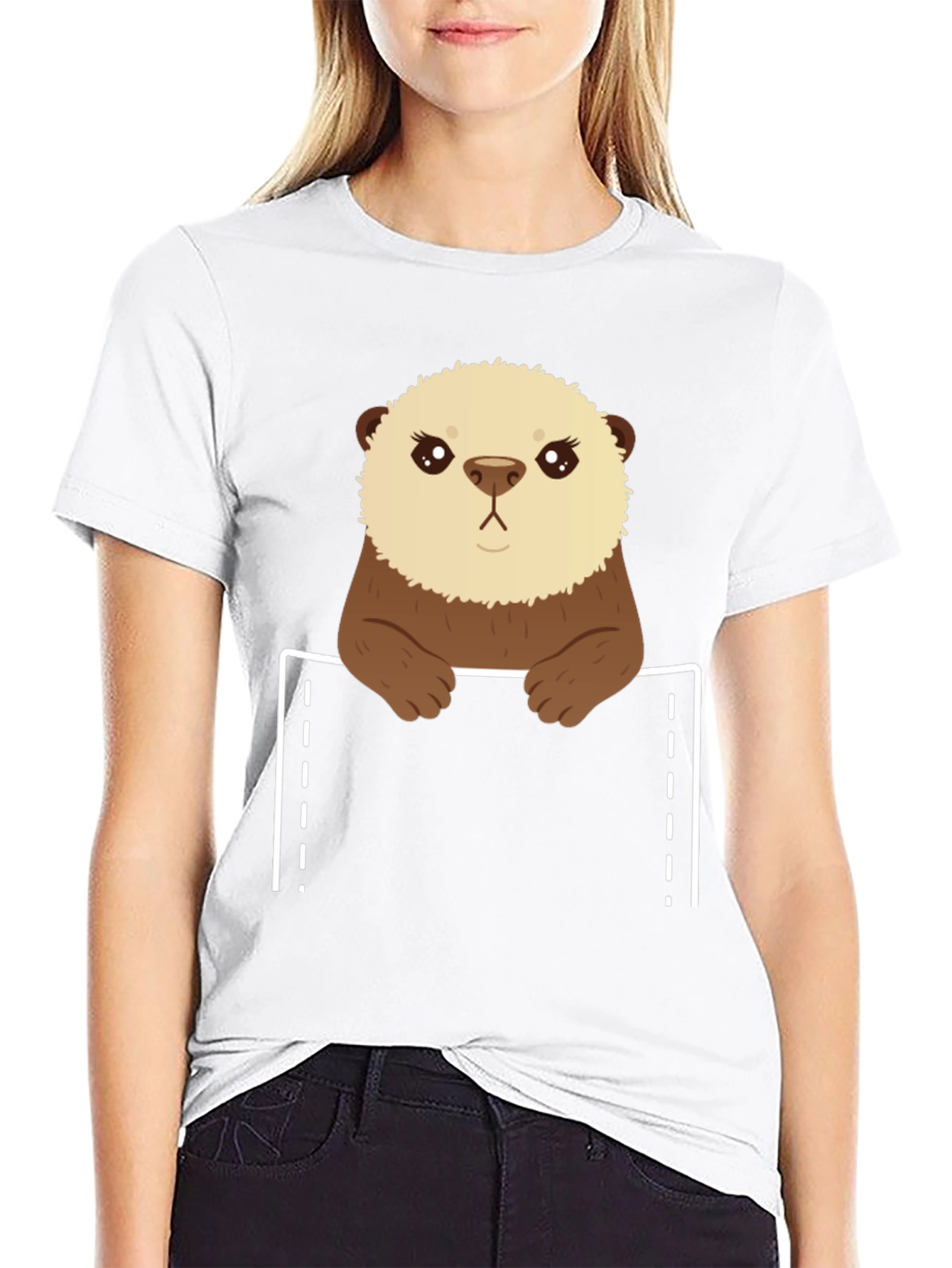 Otter Pocket T-Shirt - Cute Animal Tee
