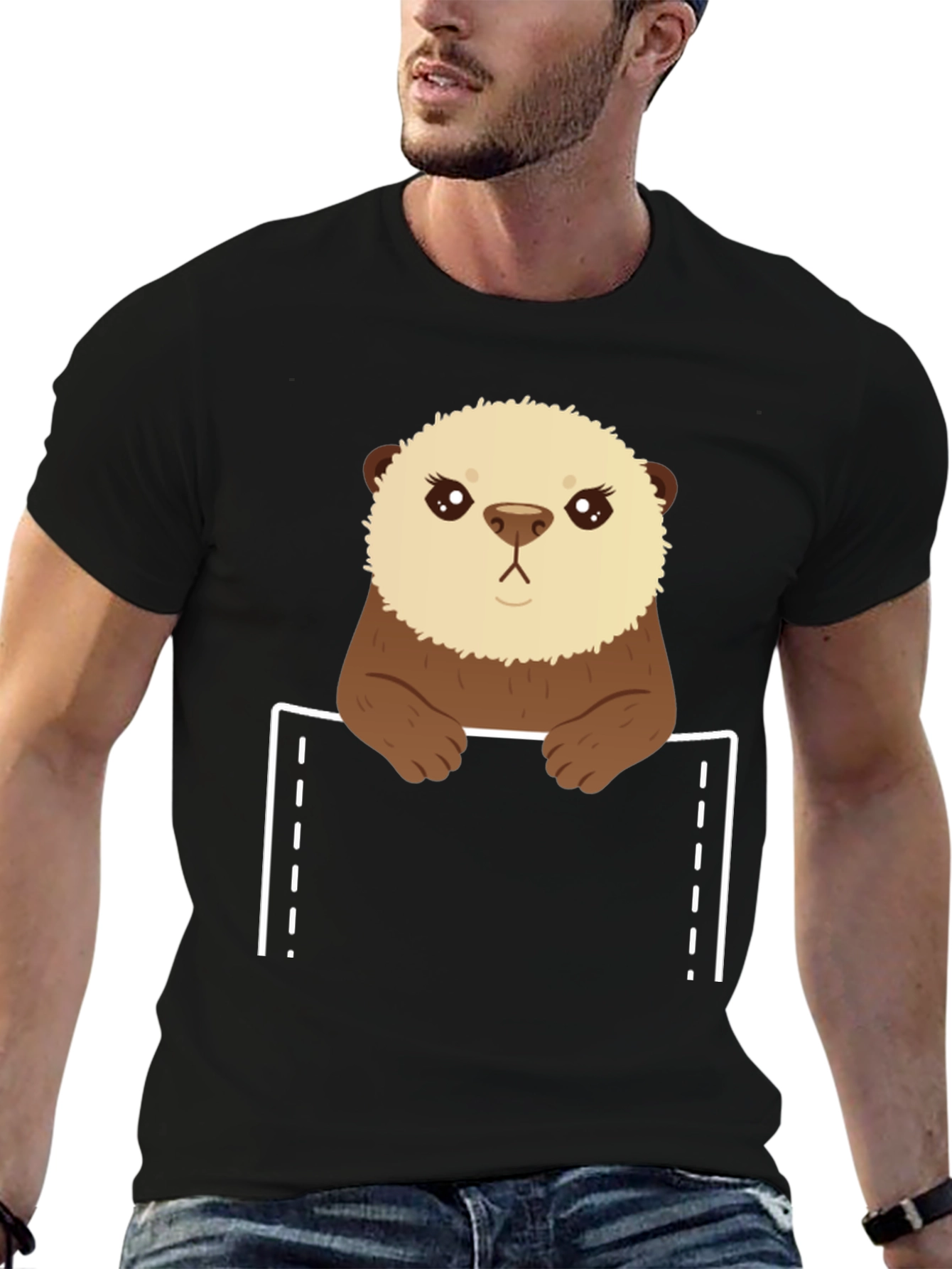Otter Pocket T-Shirt - Cute Animal Tee