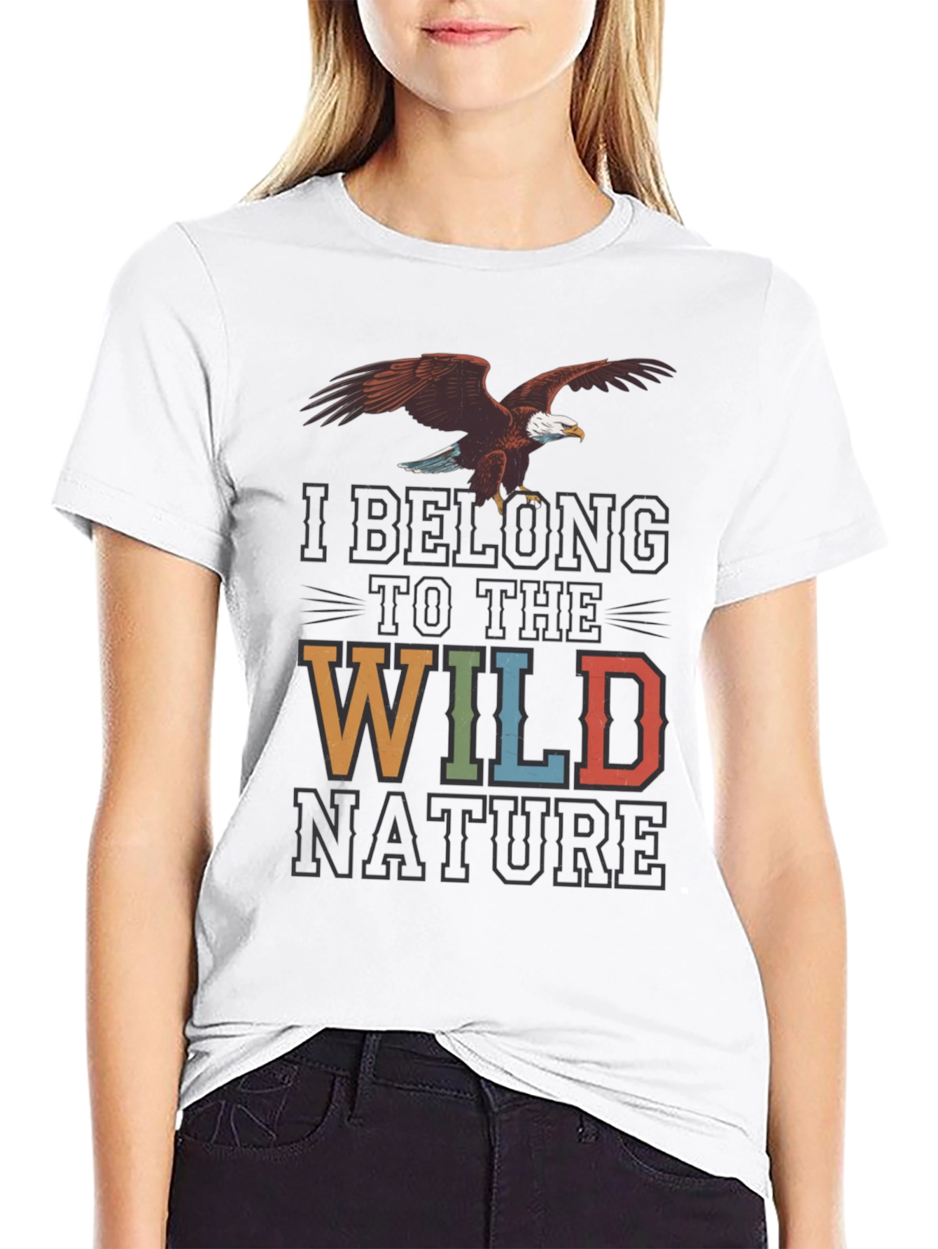 Wild Nature Graphic Tee - Eagle Print