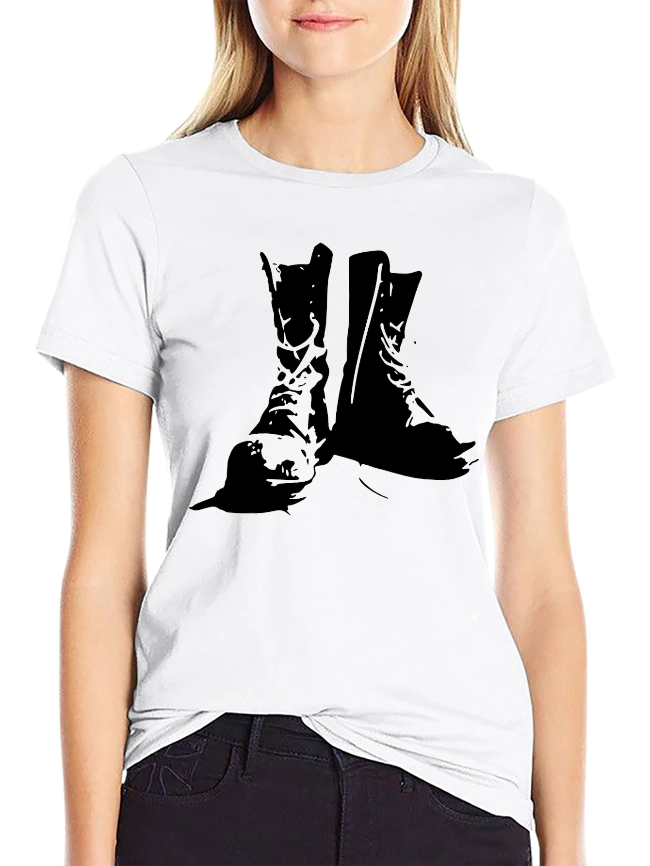 Black Boots Graphic Tee - Rugged Style