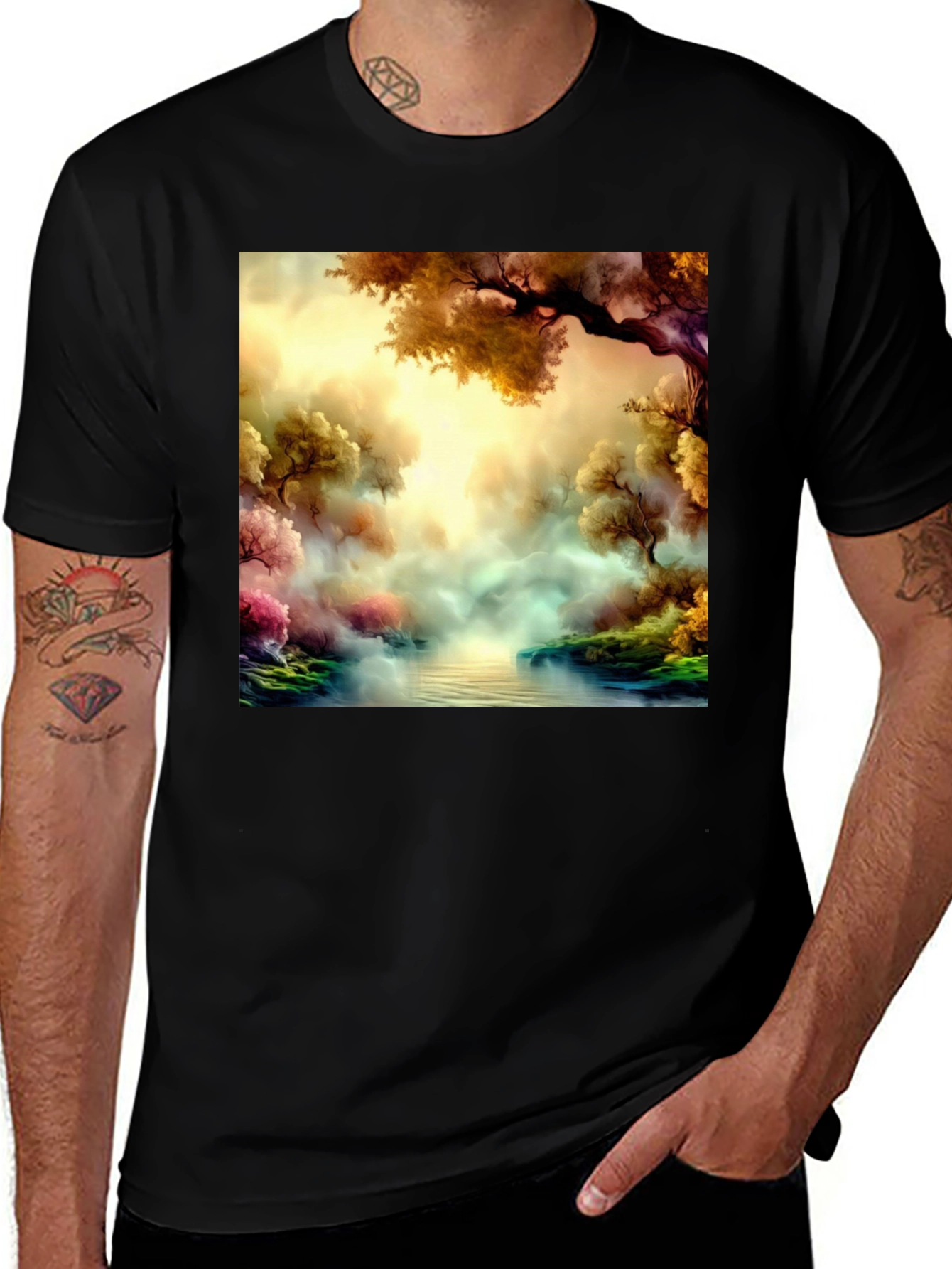 Enchanted Forest T-Shirt - Nature Fantasy Design