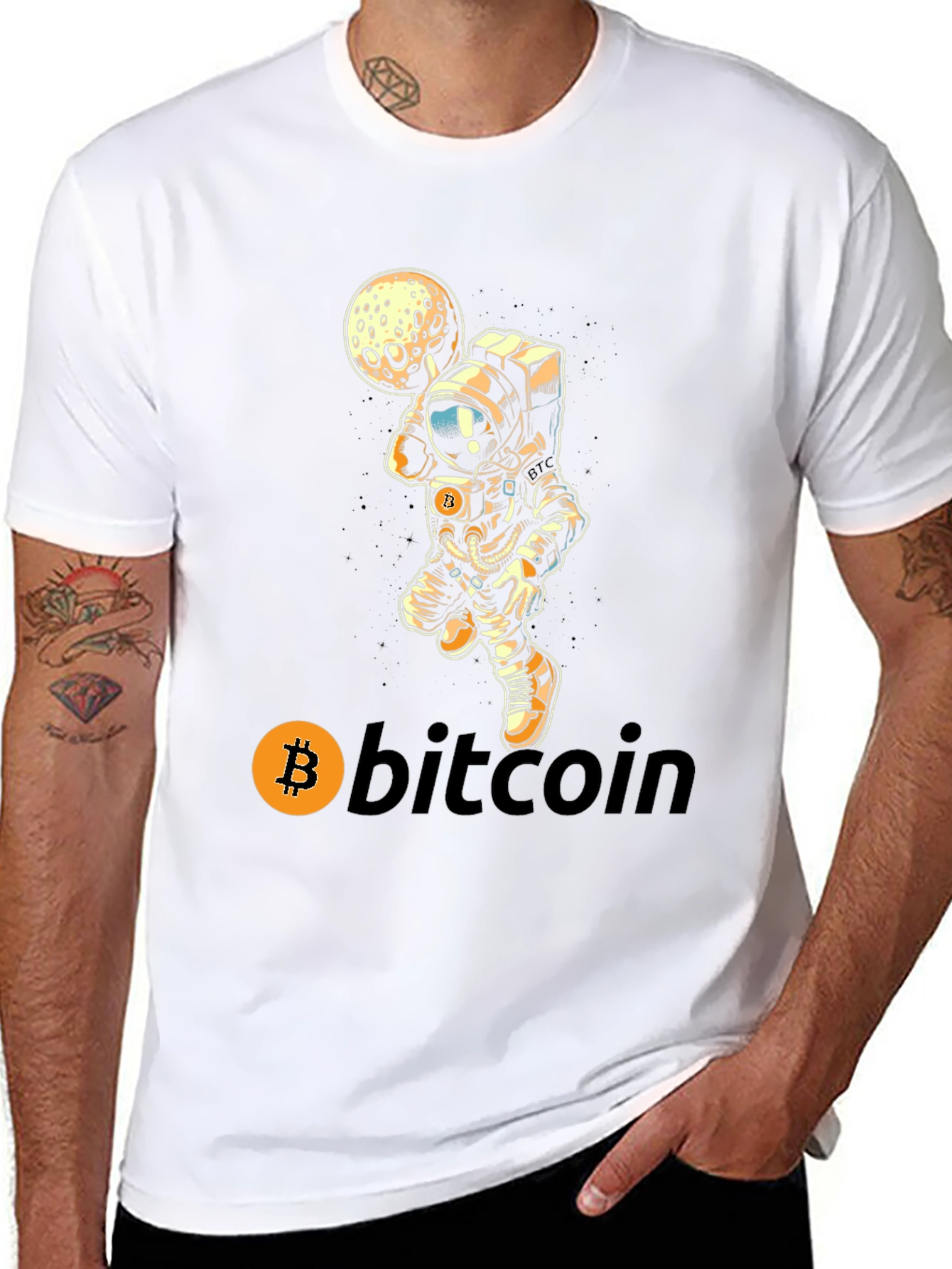 Bitcoin Astronaut T-Shirt - Crypto Moonshot Tee