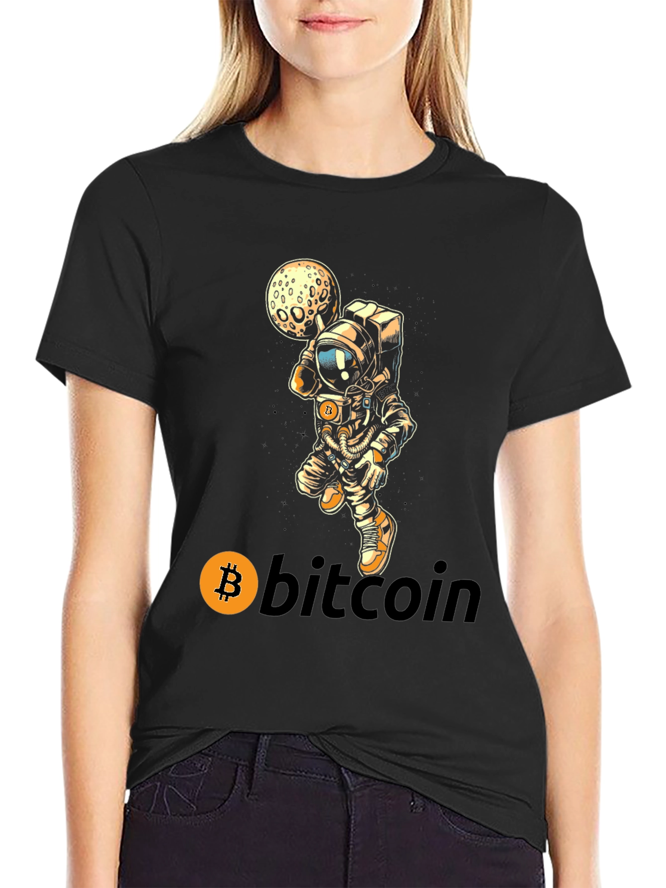 Bitcoin Astronaut T-Shirt - Crypto Moonshot Tee