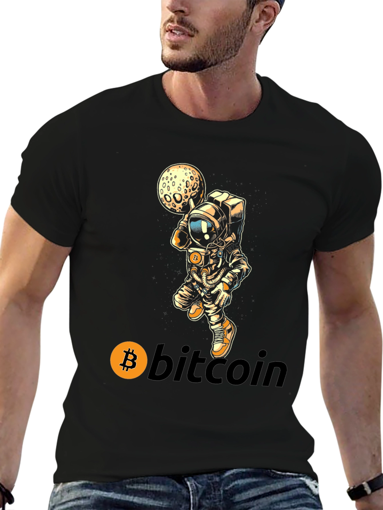 Bitcoin Astronaut T-Shirt - Crypto Moonshot Tee