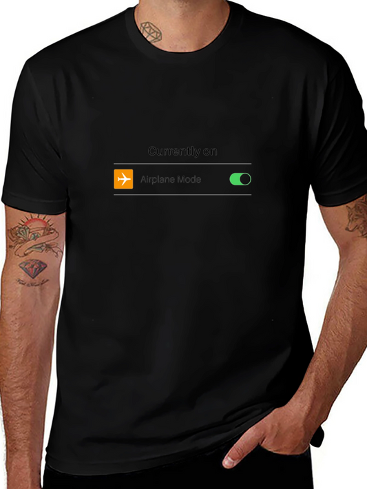Airplane Mode On T-Shirt - Novelty Graphic Tee