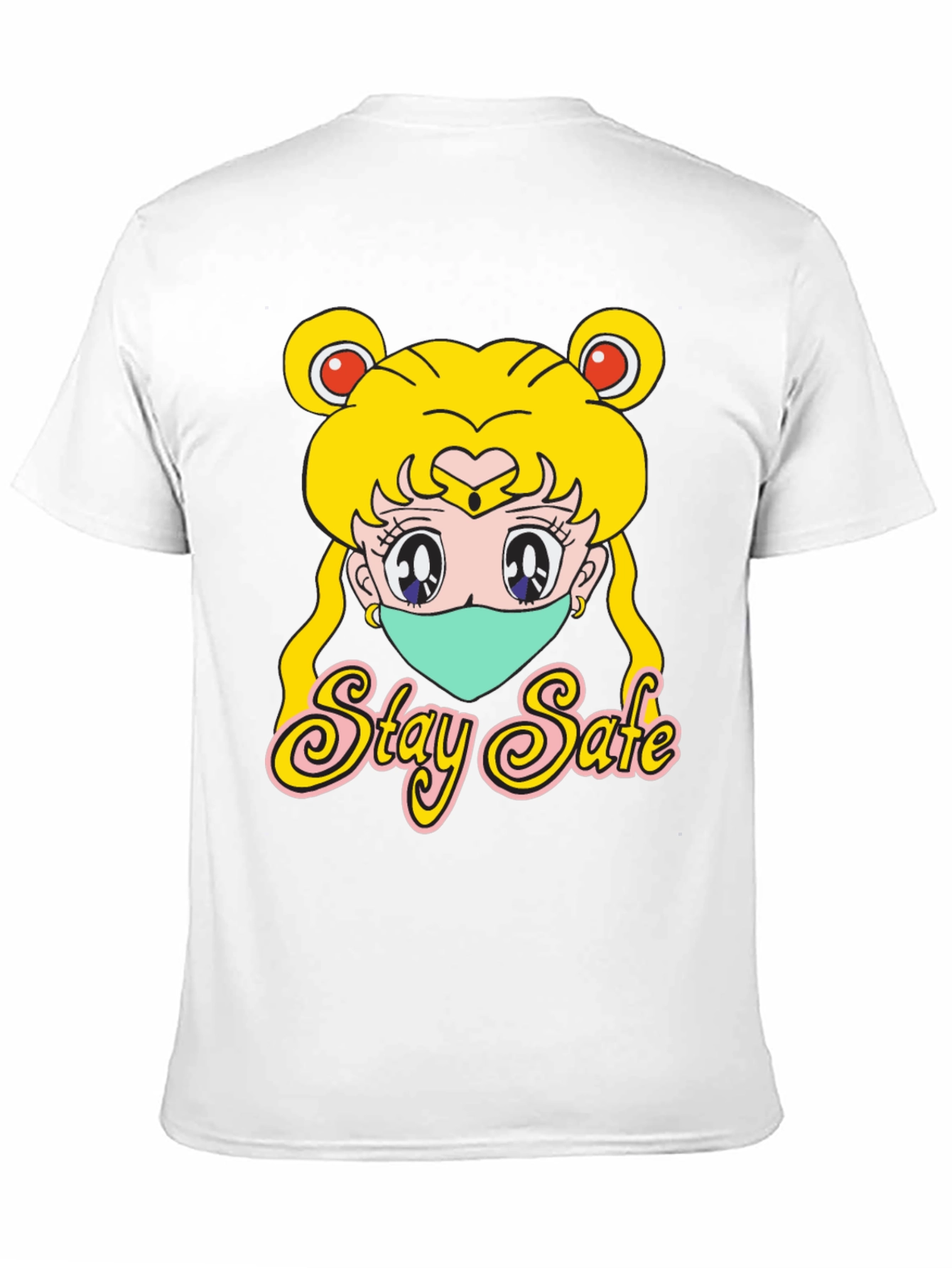 Sailor Moon Stay Safe Black T-Shirt