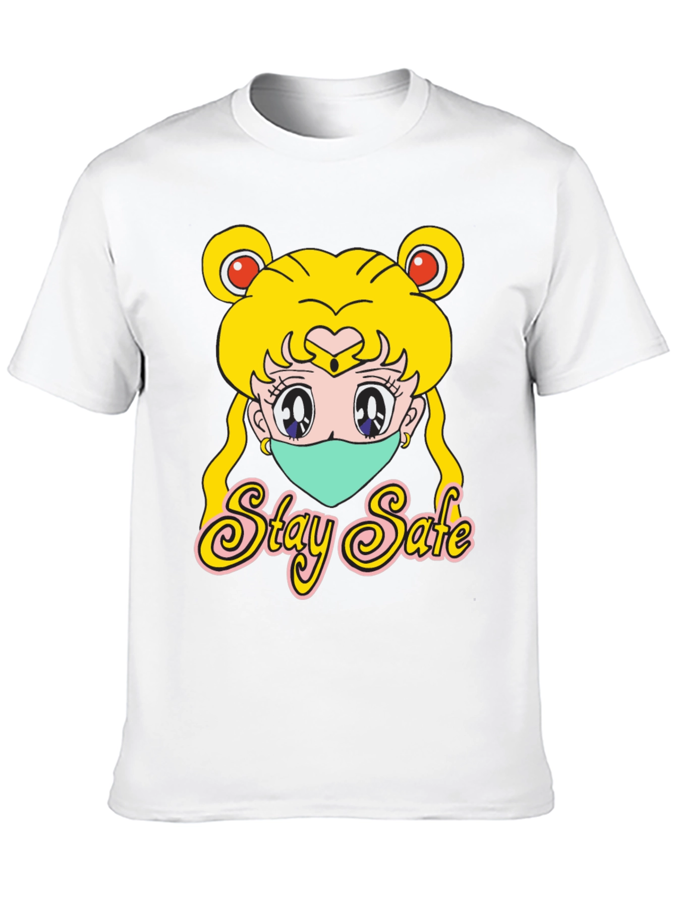 Sailor Moon Stay Safe Black T-Shirt