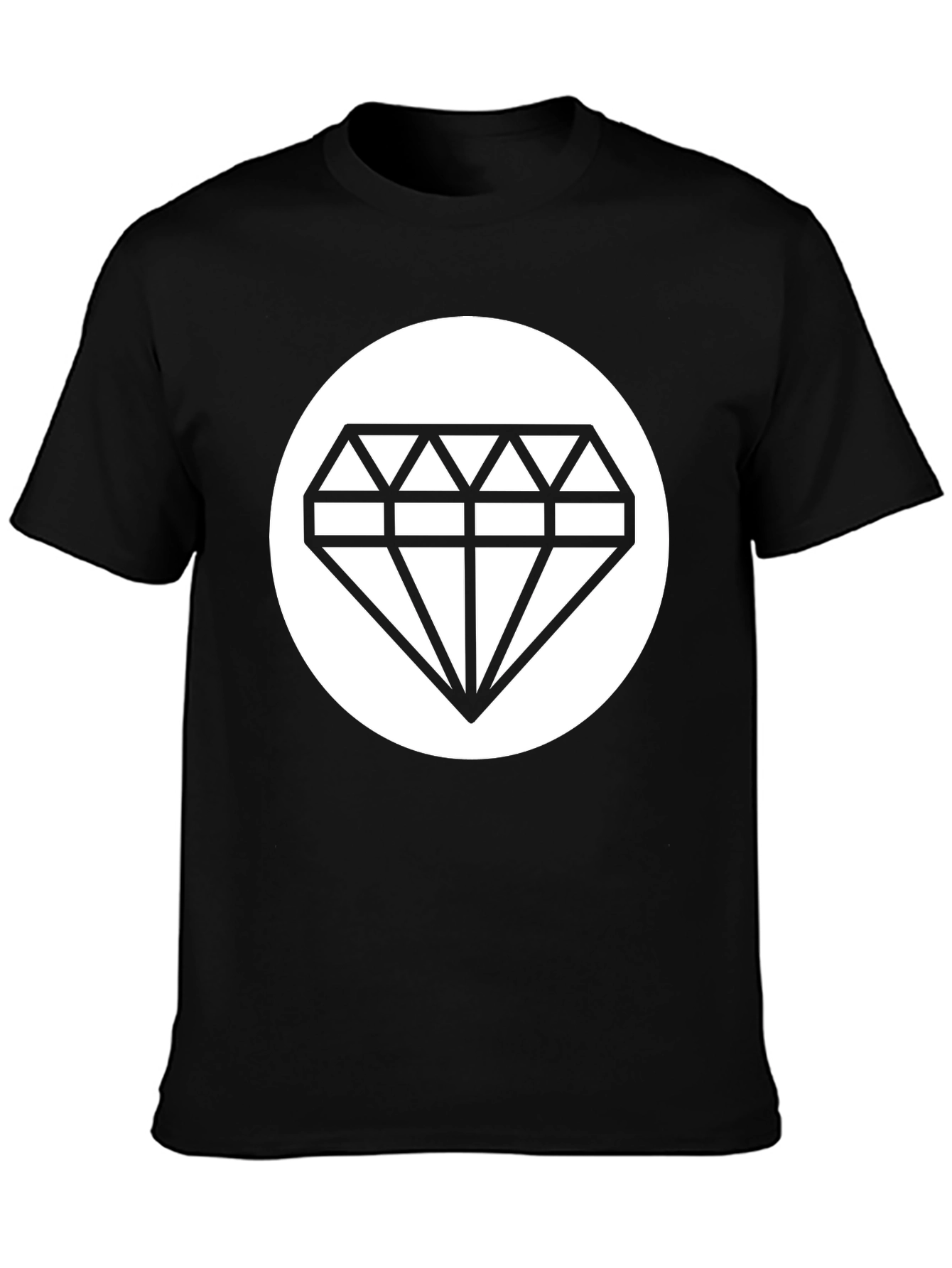 Diamond Graphic Black T-Shirt - Stylish Casual Wear