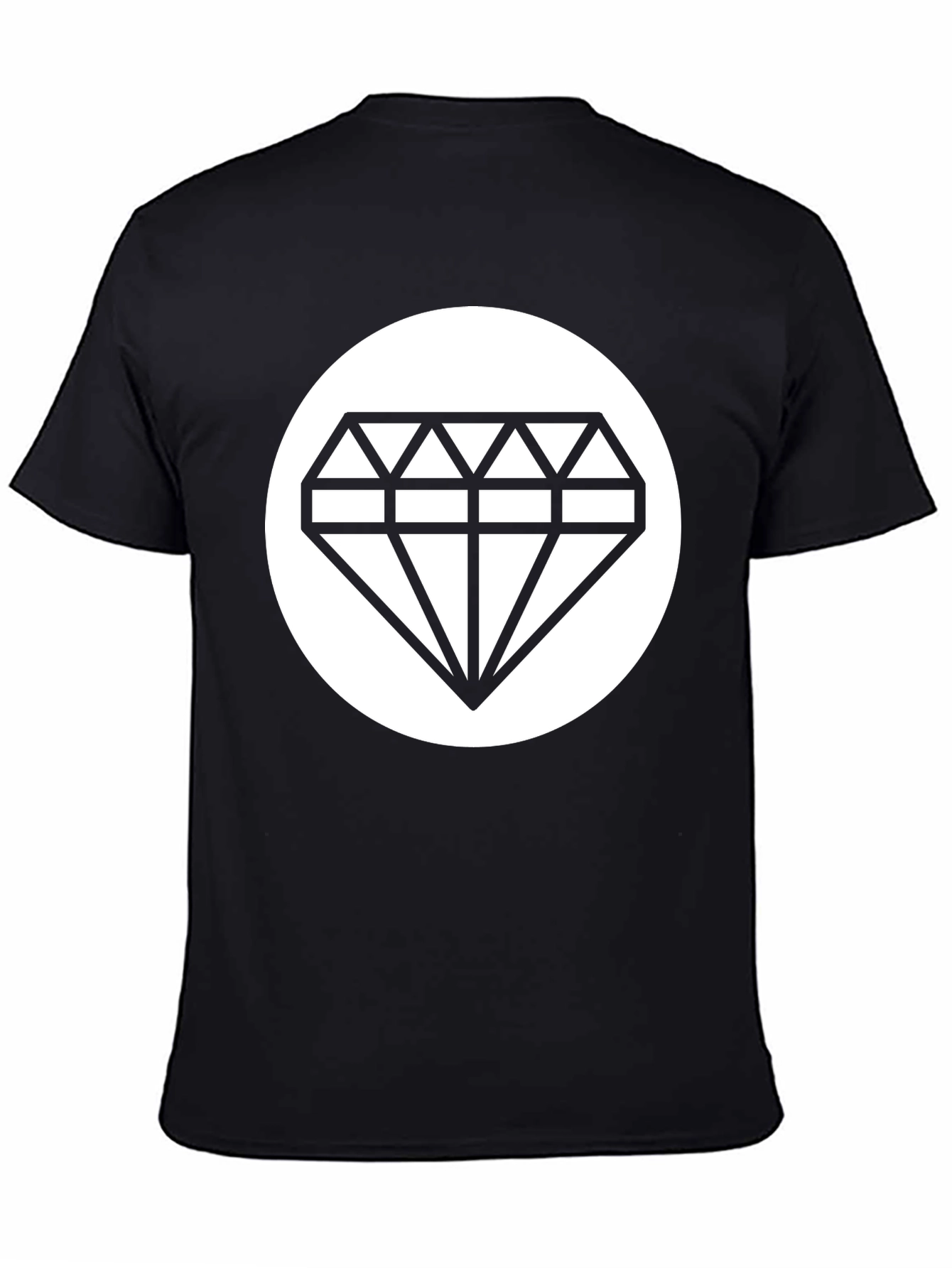 Diamond Graphic Black T-Shirt - Stylish Casual Wear