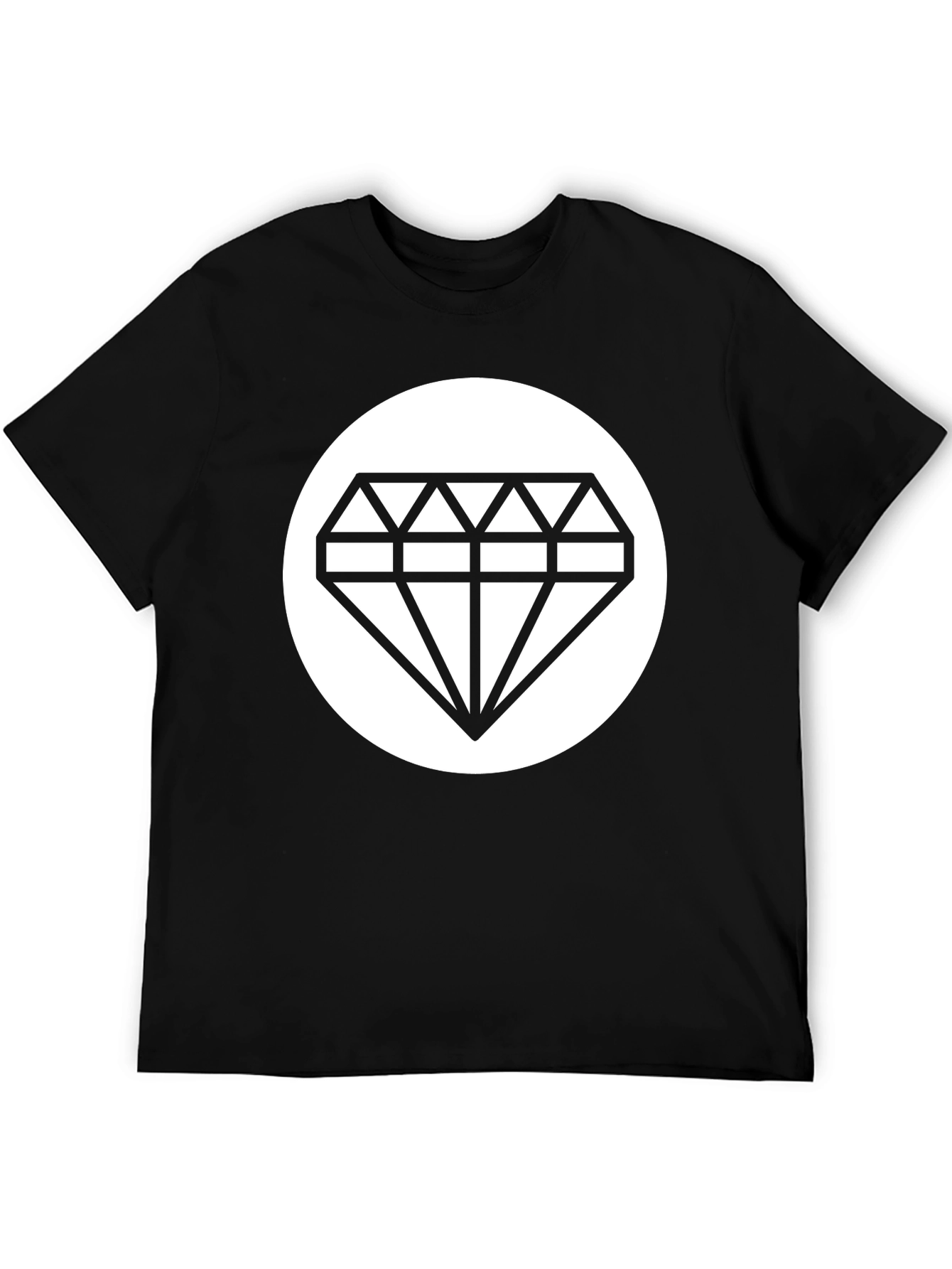 Diamond Graphic Black T-Shirt - Stylish Casual Wear
