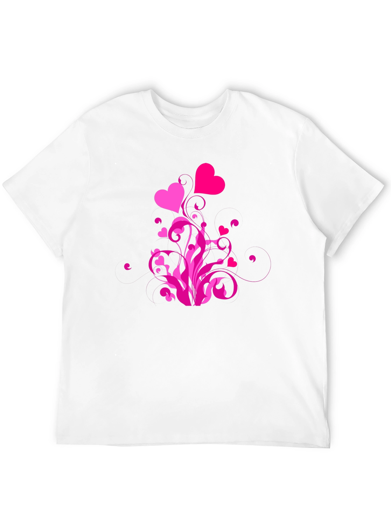 Heart Swirl Graphic Tee - Black Casual Shirt