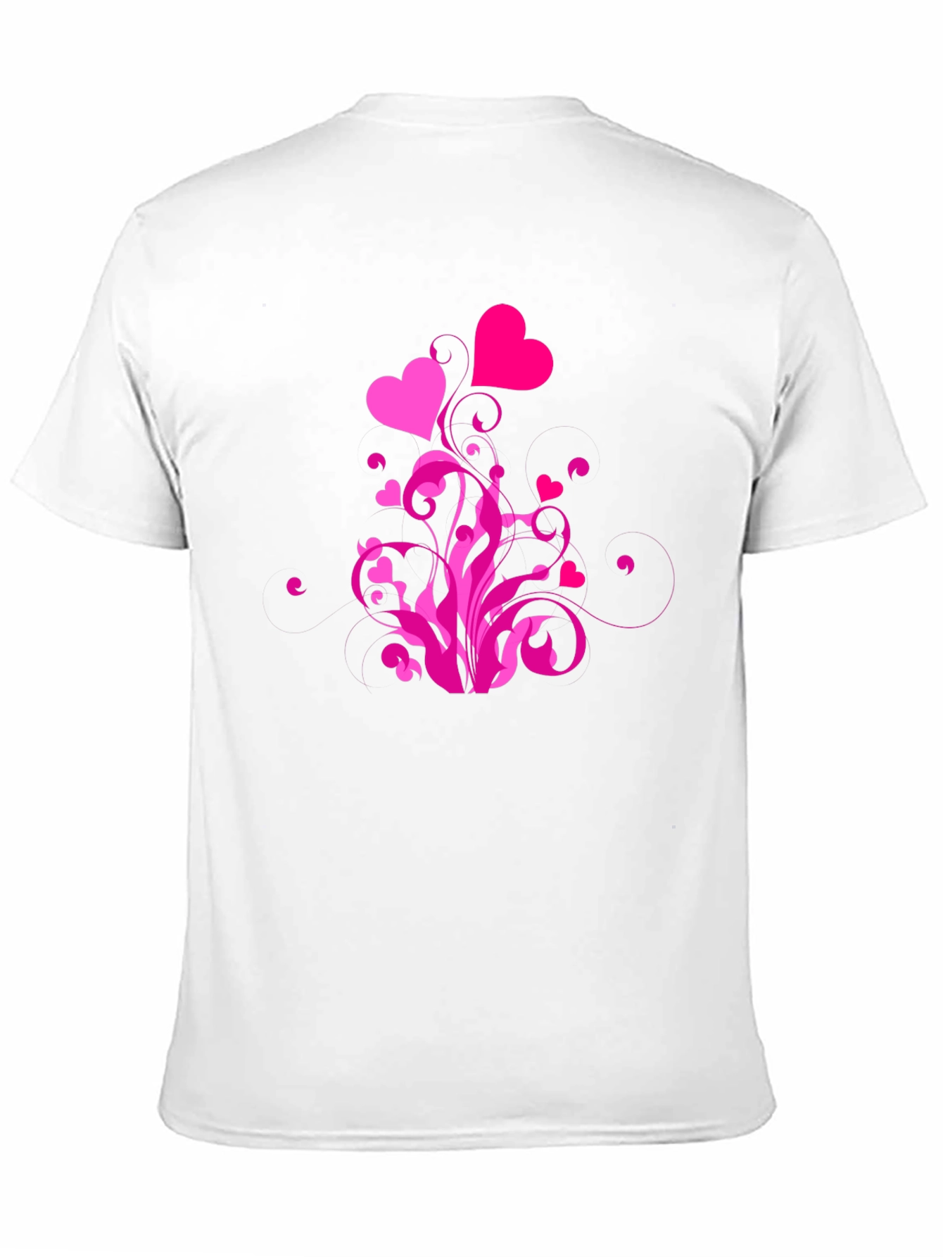 Heart Swirl Graphic Tee - Black Casual Shirt