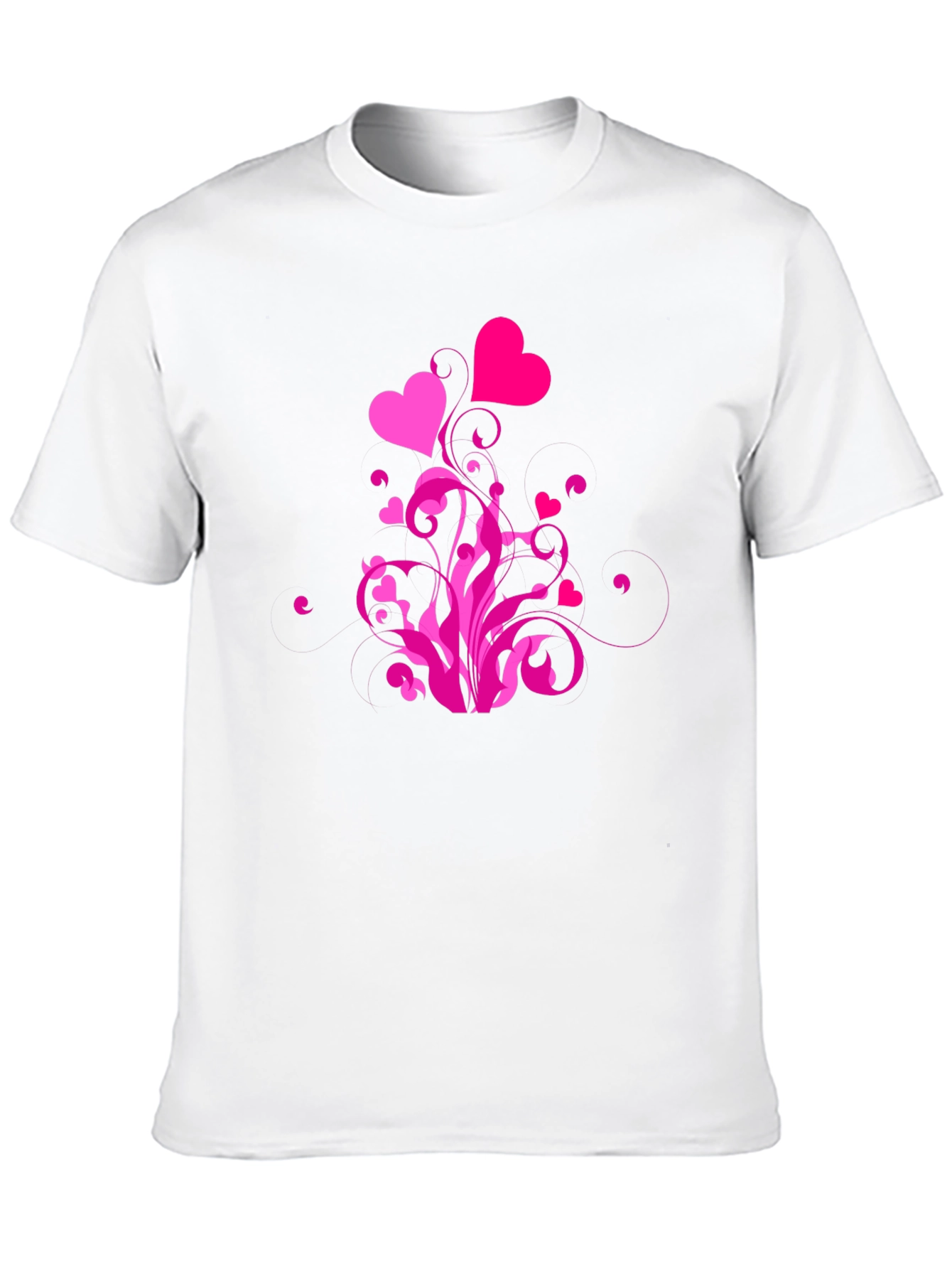 Heart Swirl Graphic Tee - Black Casual Shirt