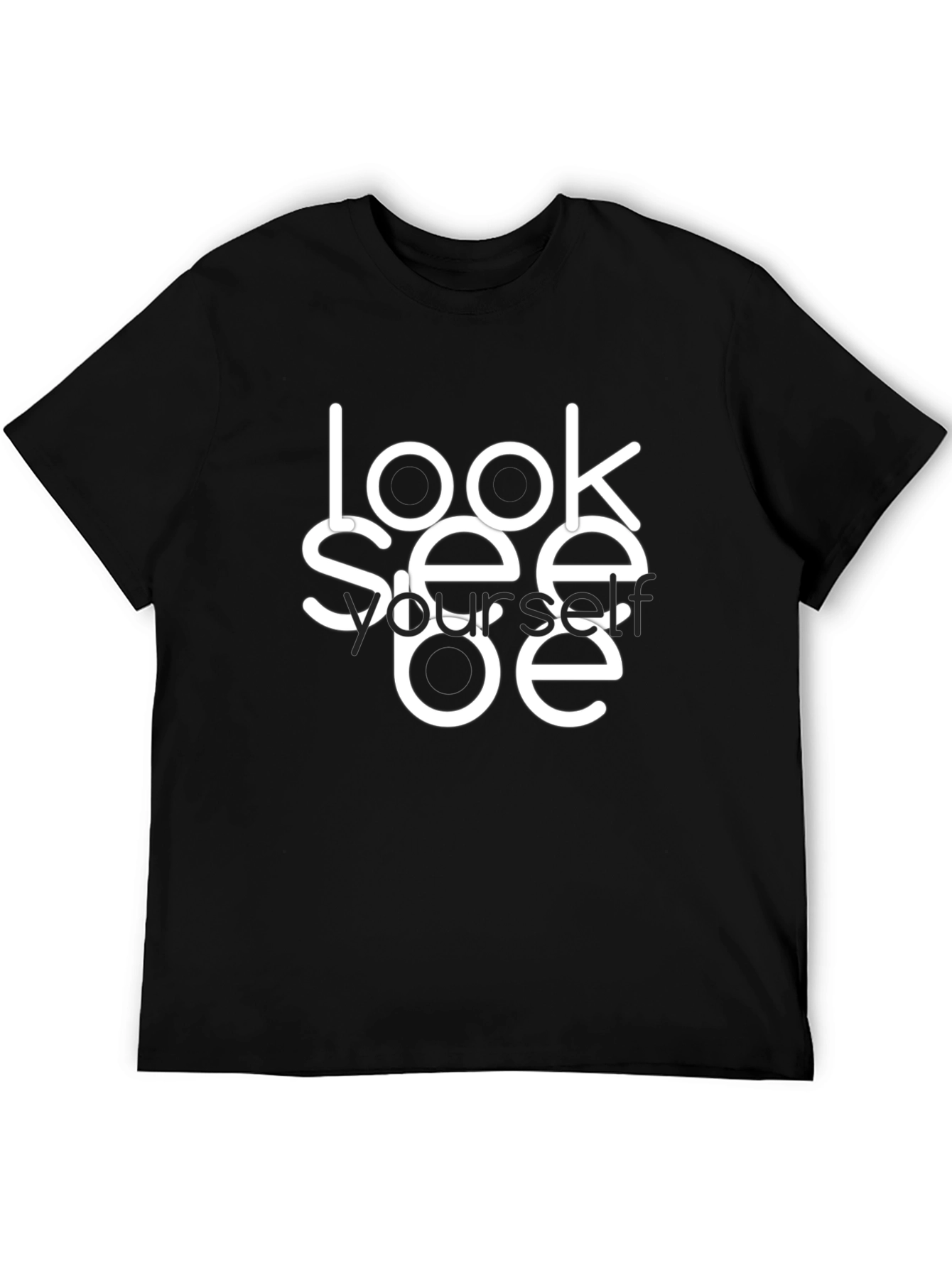 Look See Yourself Black Graphic Tee