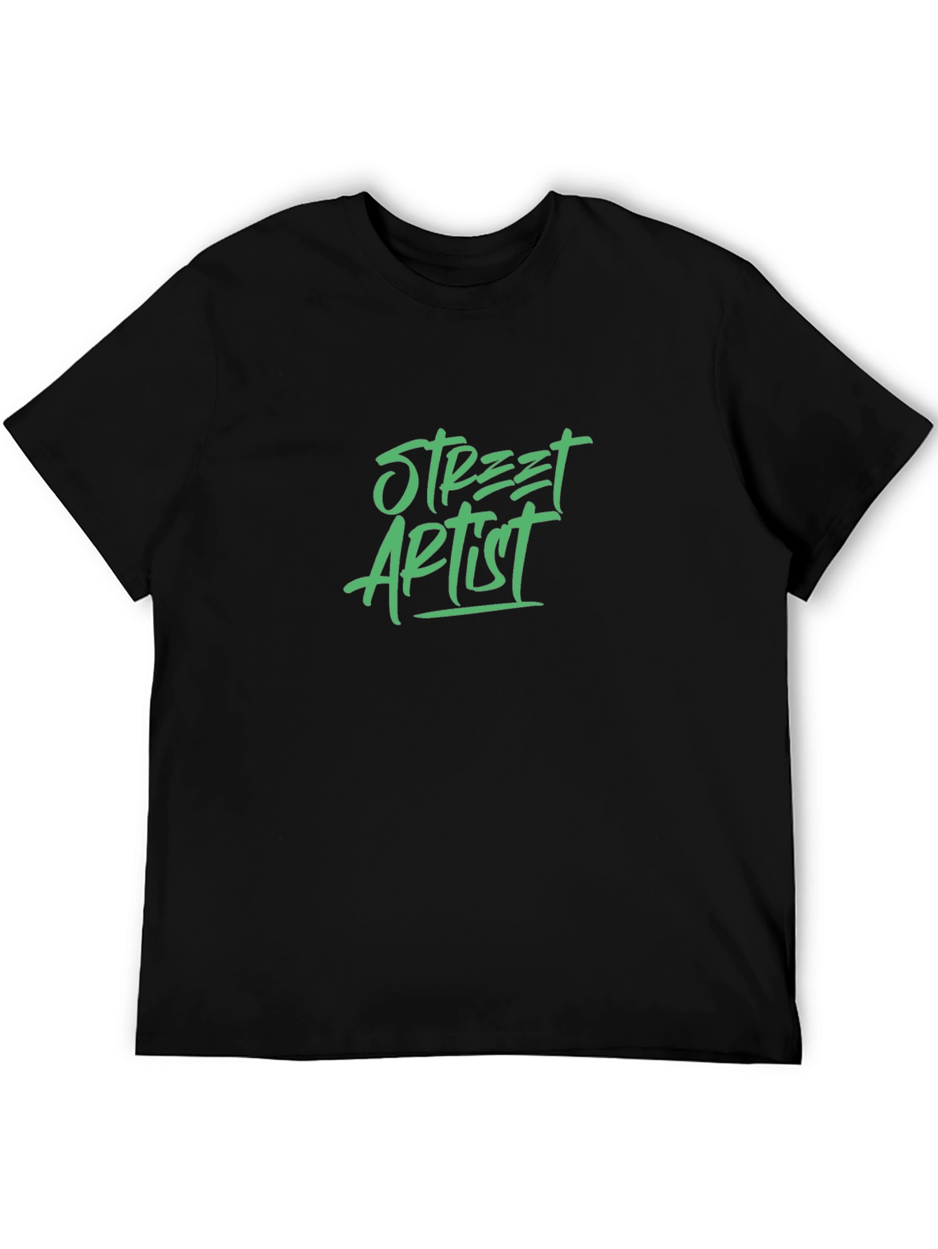 Street Artist Graphic Tee - Black Cotton Blend