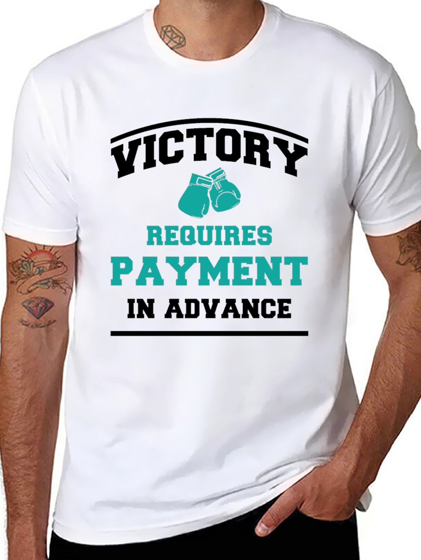 Victory Requires Payment T-Shirt - Boxing Gloves Design