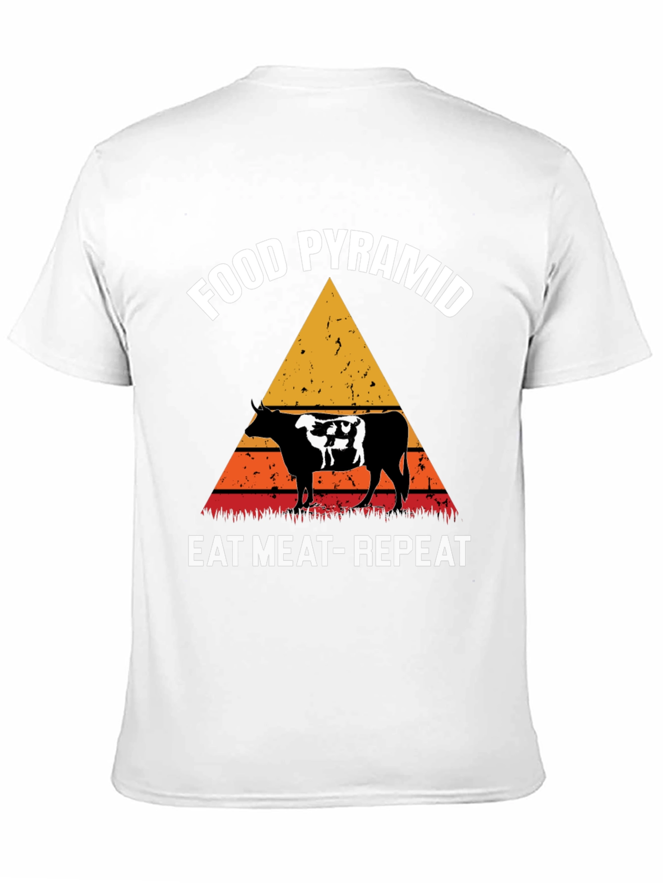 Food Pyramid Eat Meat Repeat Graphic Tee