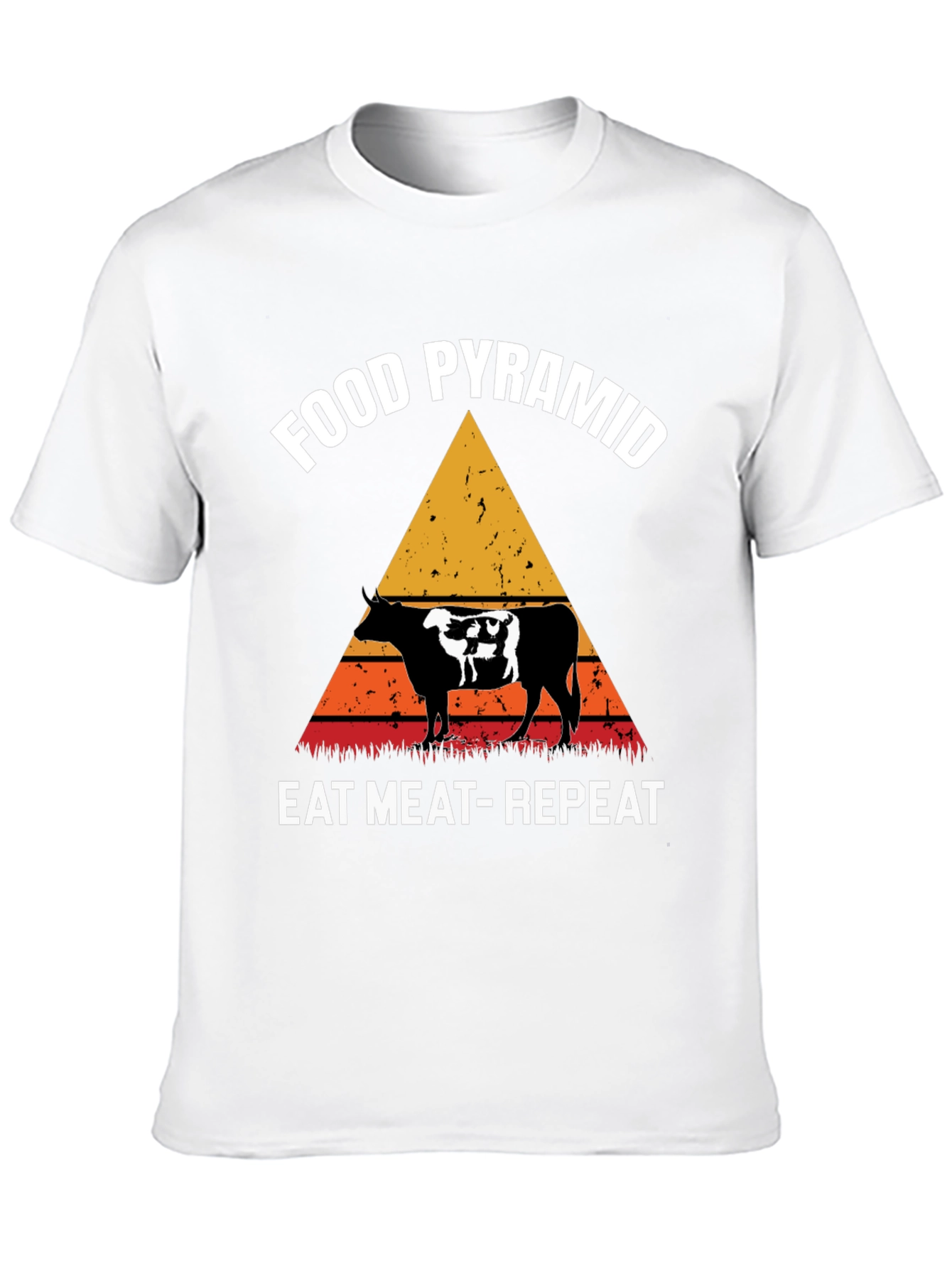 Food Pyramid Eat Meat Repeat Graphic Tee