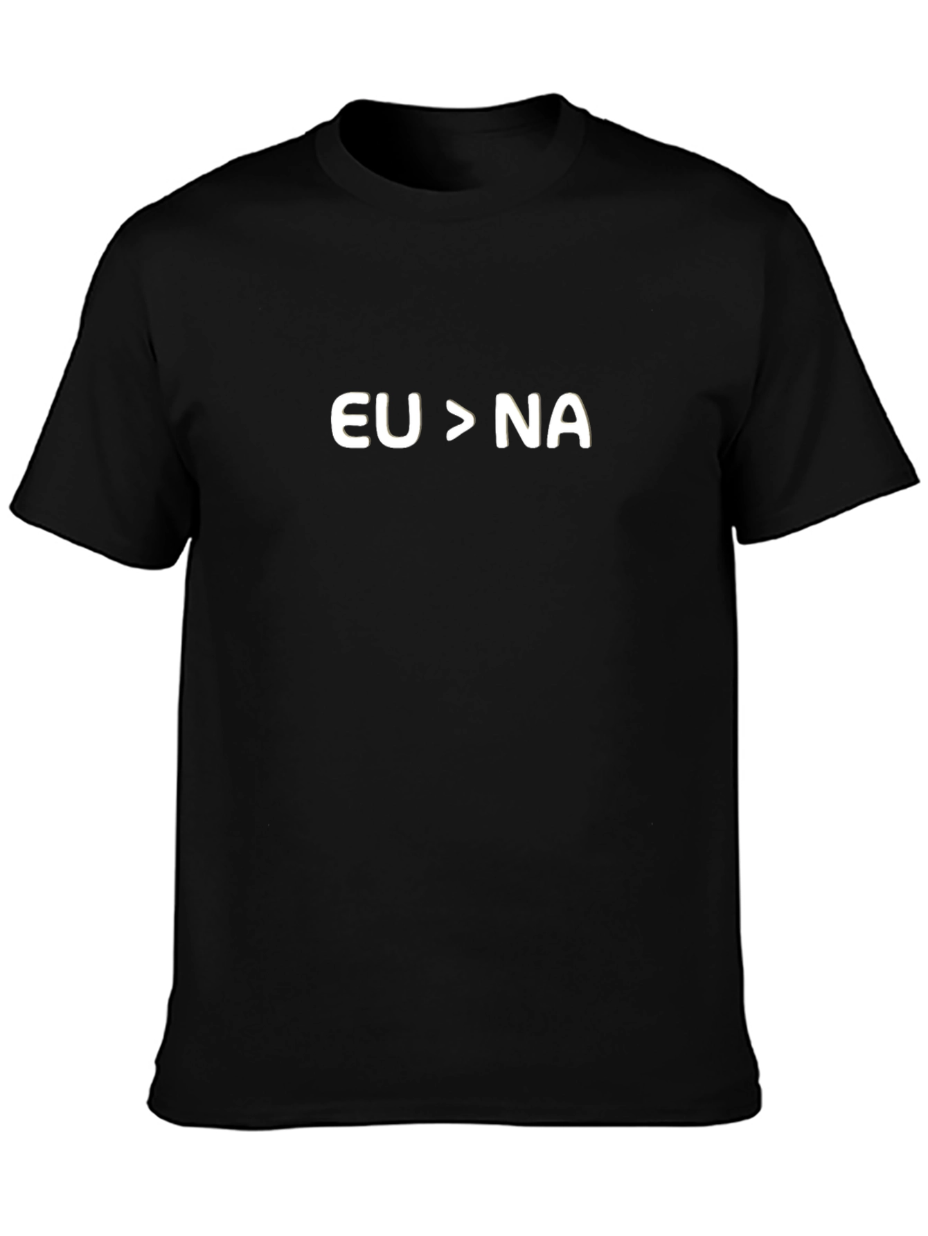 EU > NA Graphic Tee - Black Cotton T-Shirt