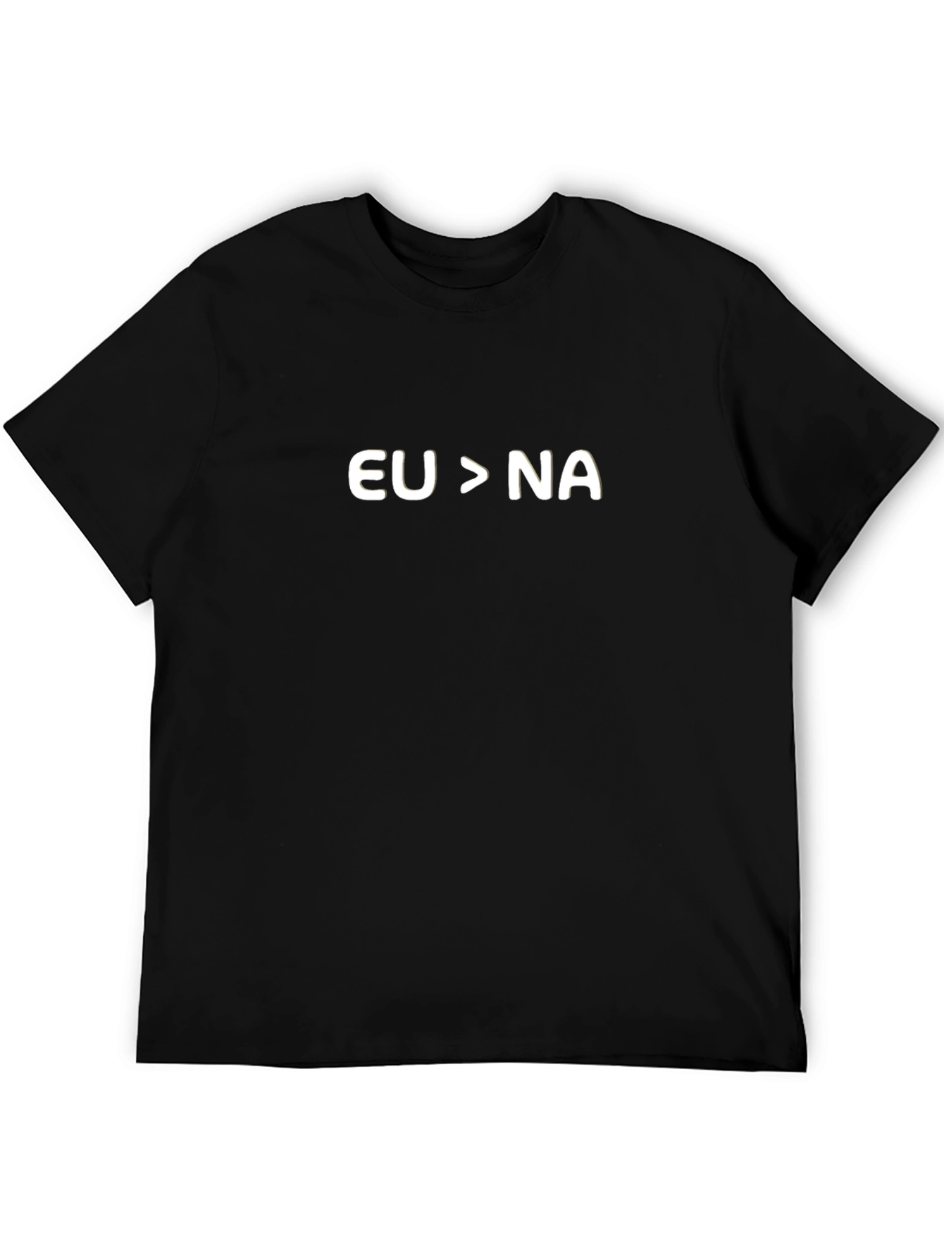 EU > NA Graphic Tee - Black Cotton T-Shirt