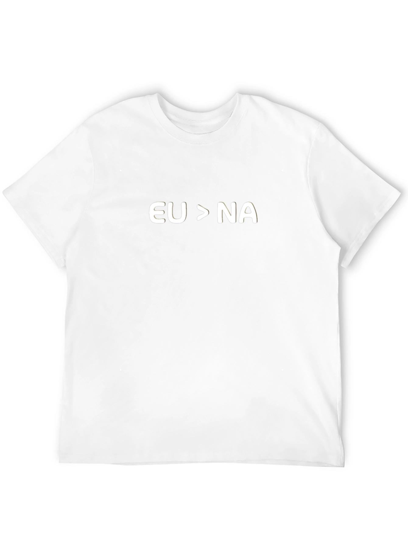 EU > NA Graphic Tee - Black Cotton T-Shirt