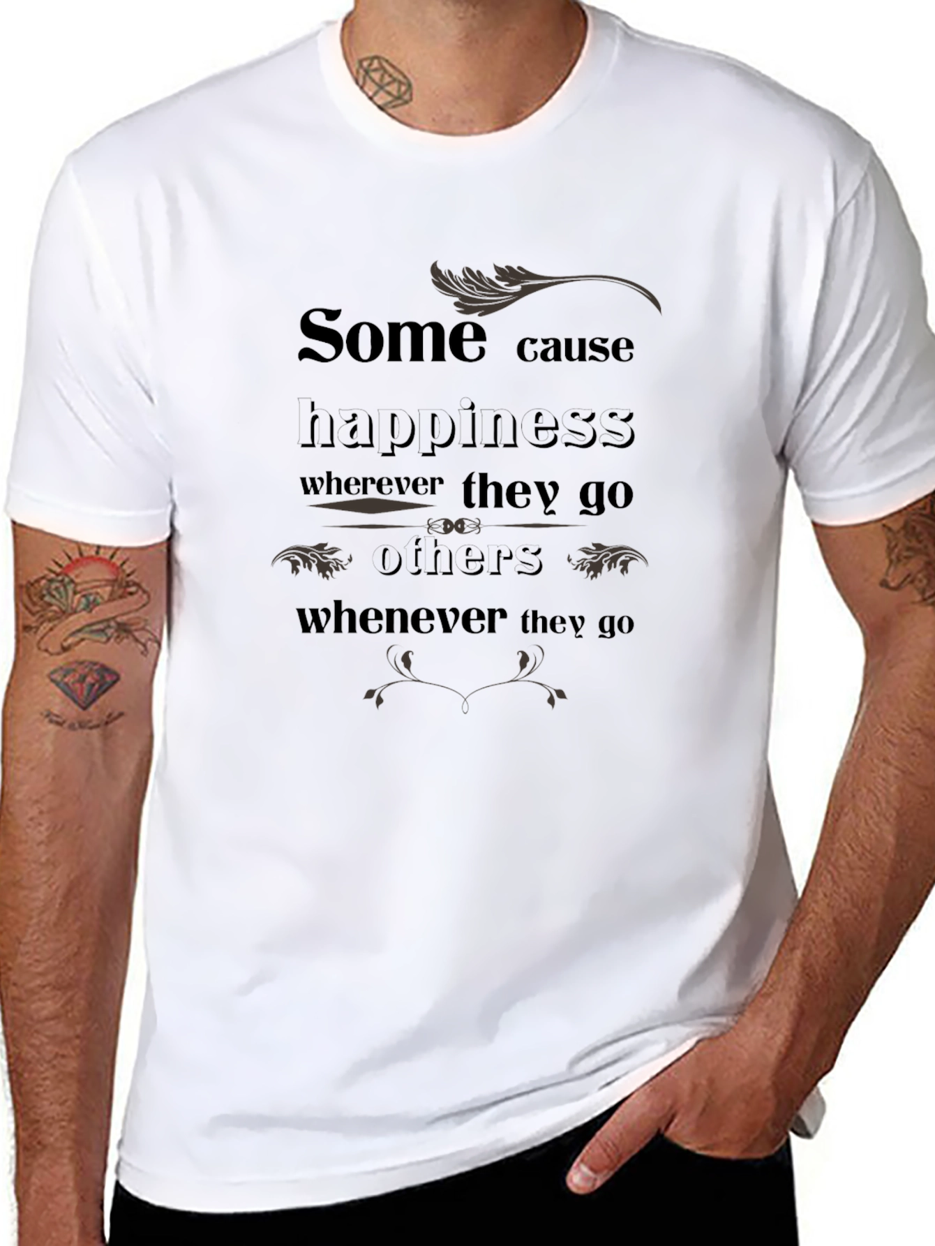 Inspirational Graphic T-Shirt - Happiness Cause