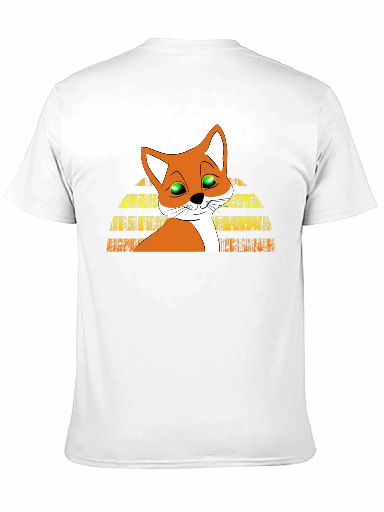 Cartoon Fox Graphic Tee - Mens Black T-Shirt