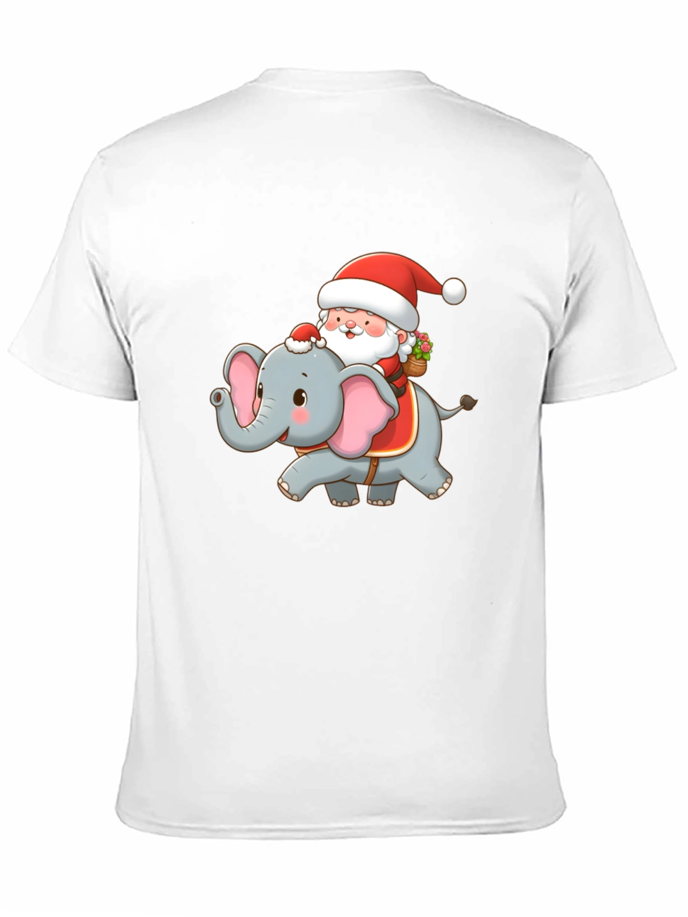 Santa Riding Elephant Graphic Tee