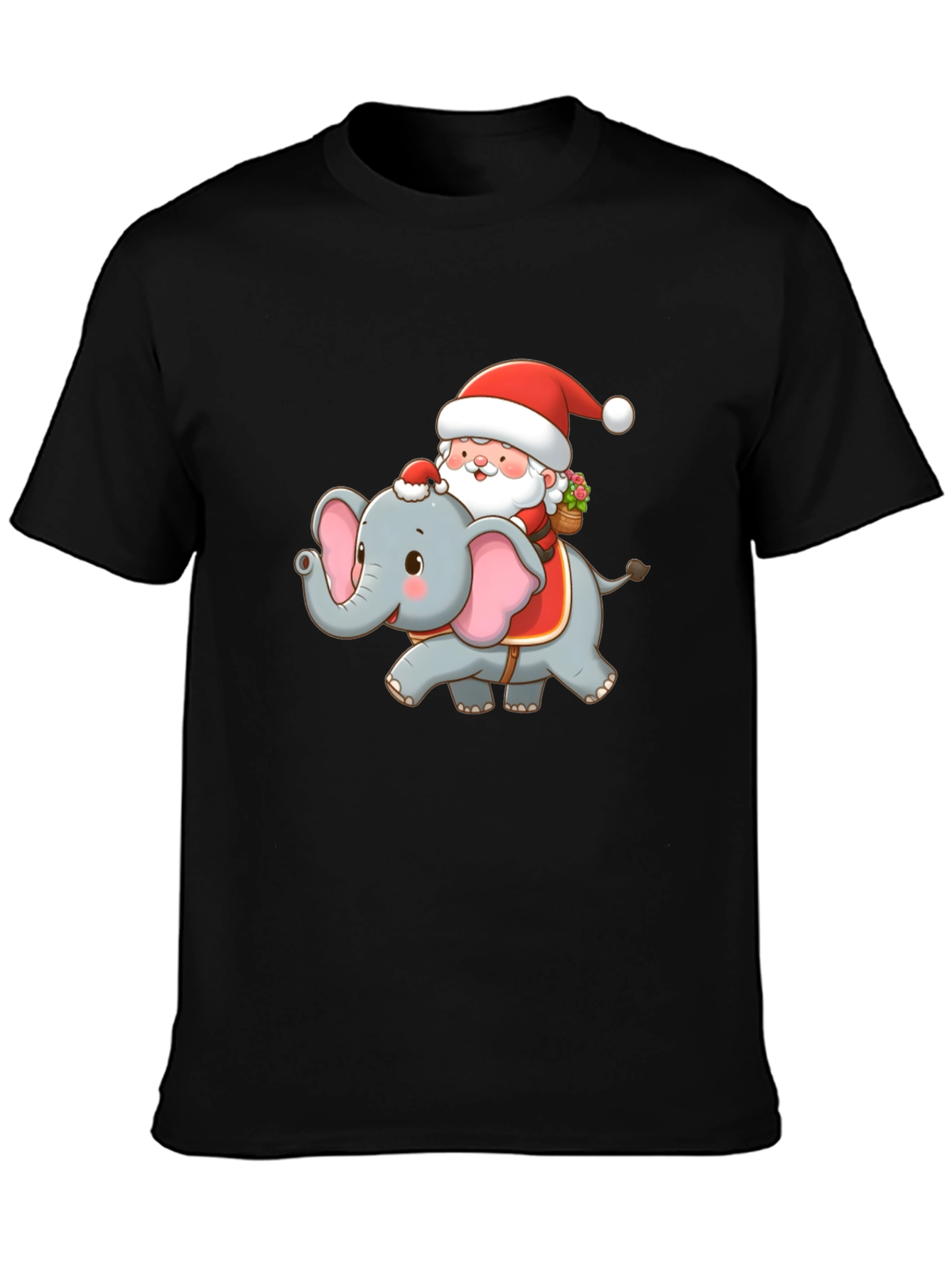 Santa Riding Elephant Graphic Tee