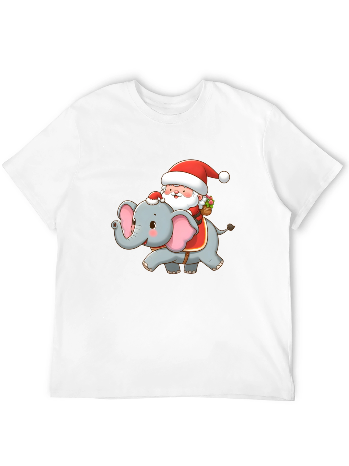 Santa Riding Elephant Graphic Tee