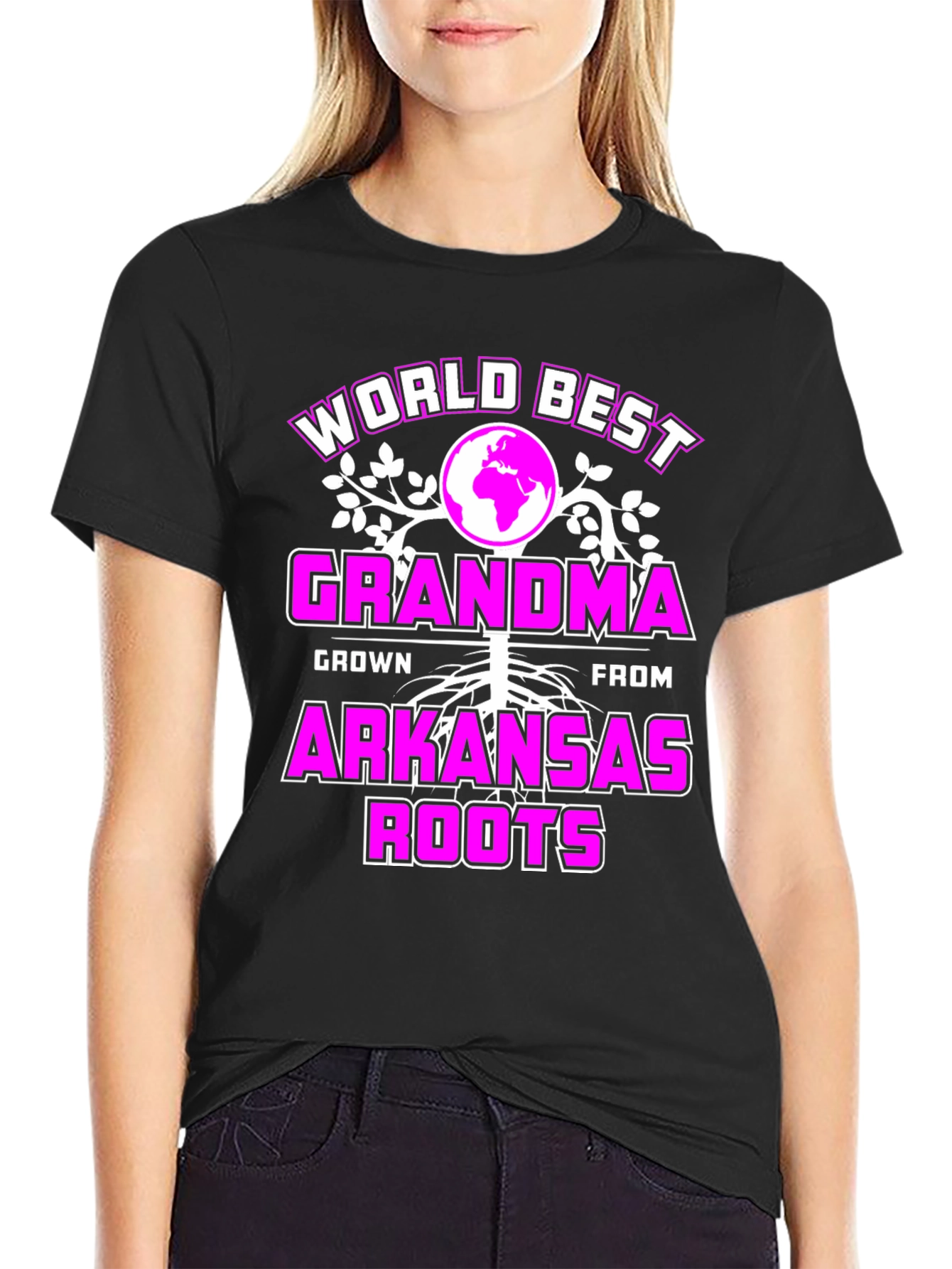 Worlds Best Grandma T-Shirt - Arkansas Roots