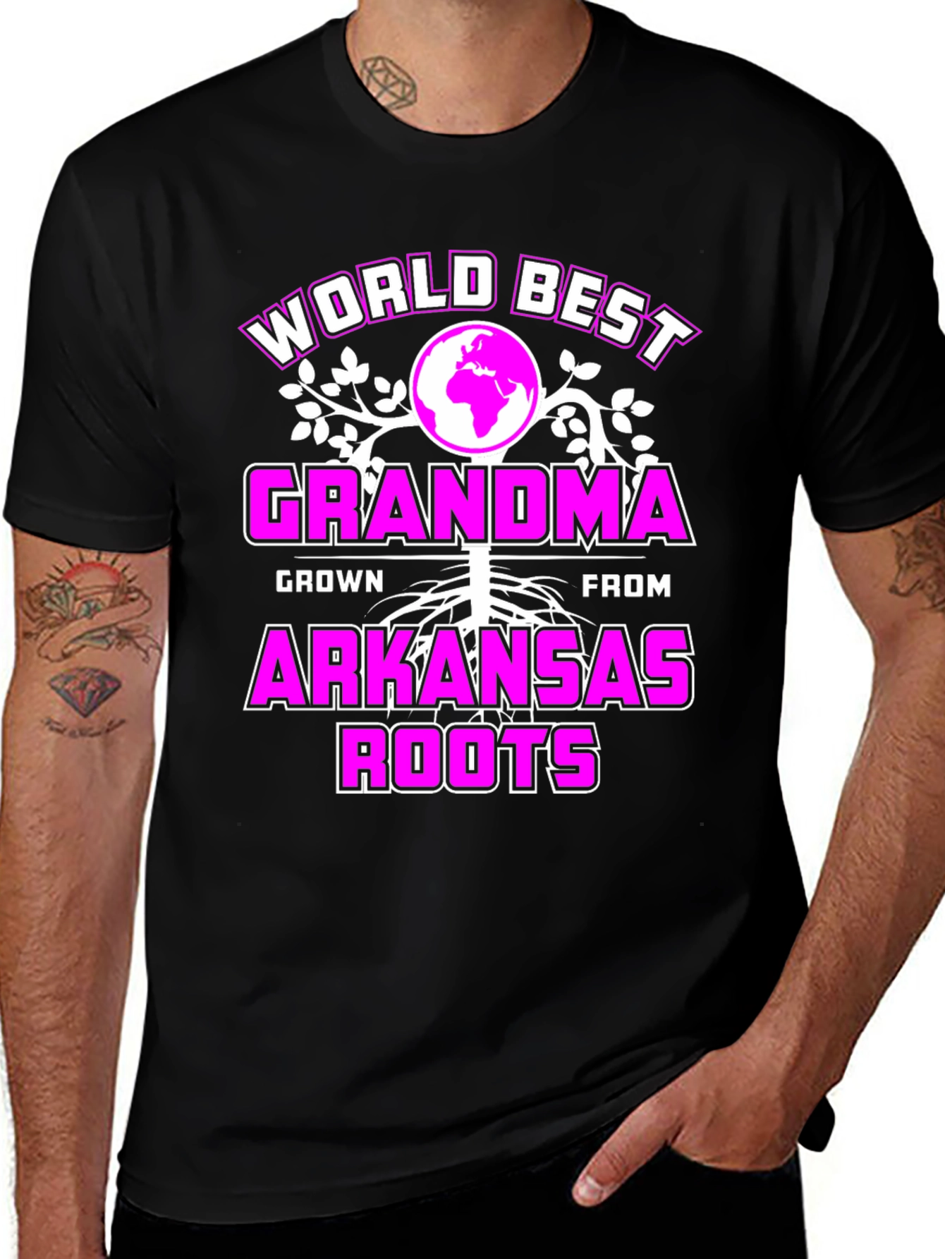 Worlds Best Grandma T-Shirt - Arkansas Roots