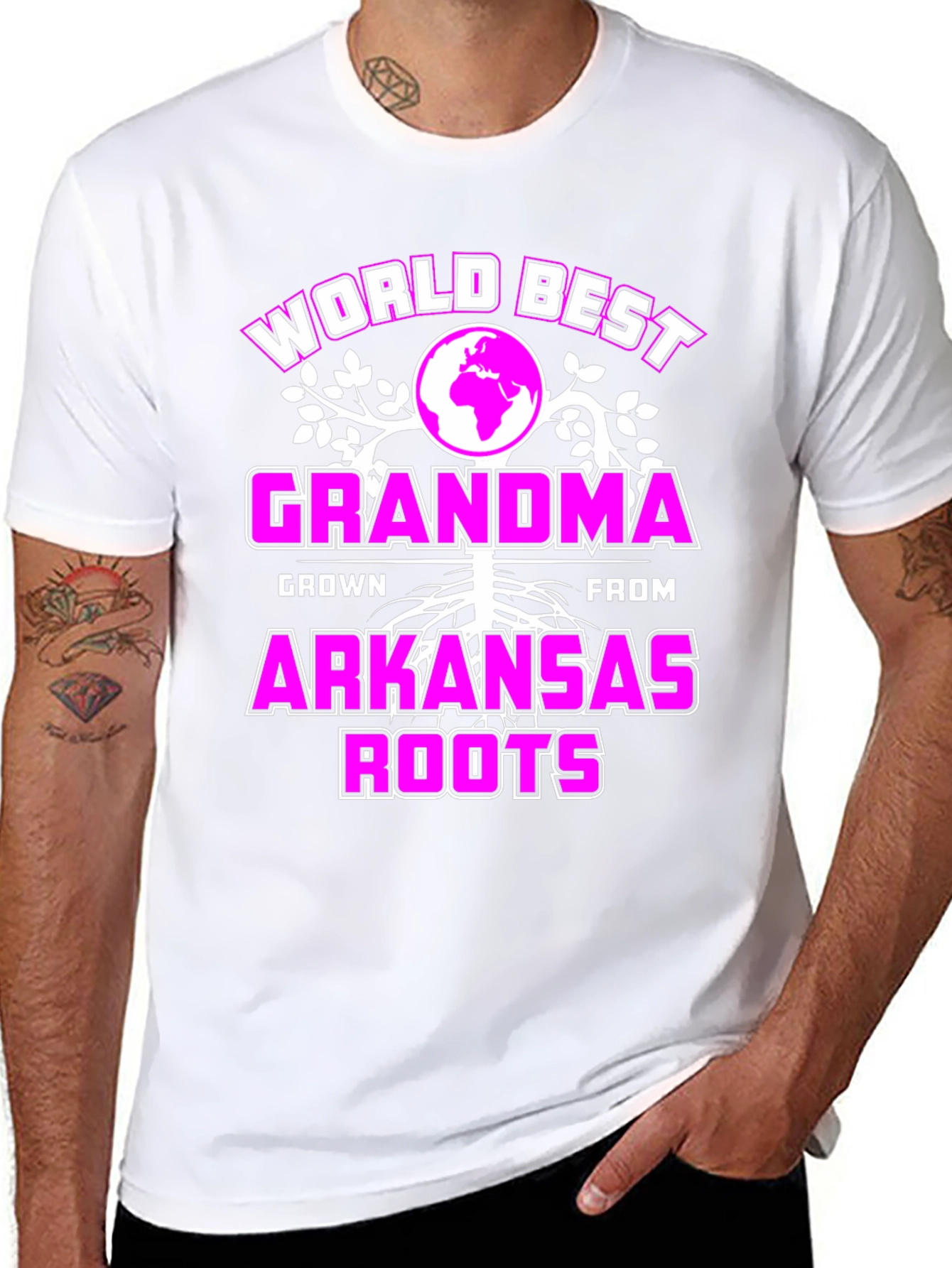 Worlds Best Grandma T-Shirt - Arkansas Roots