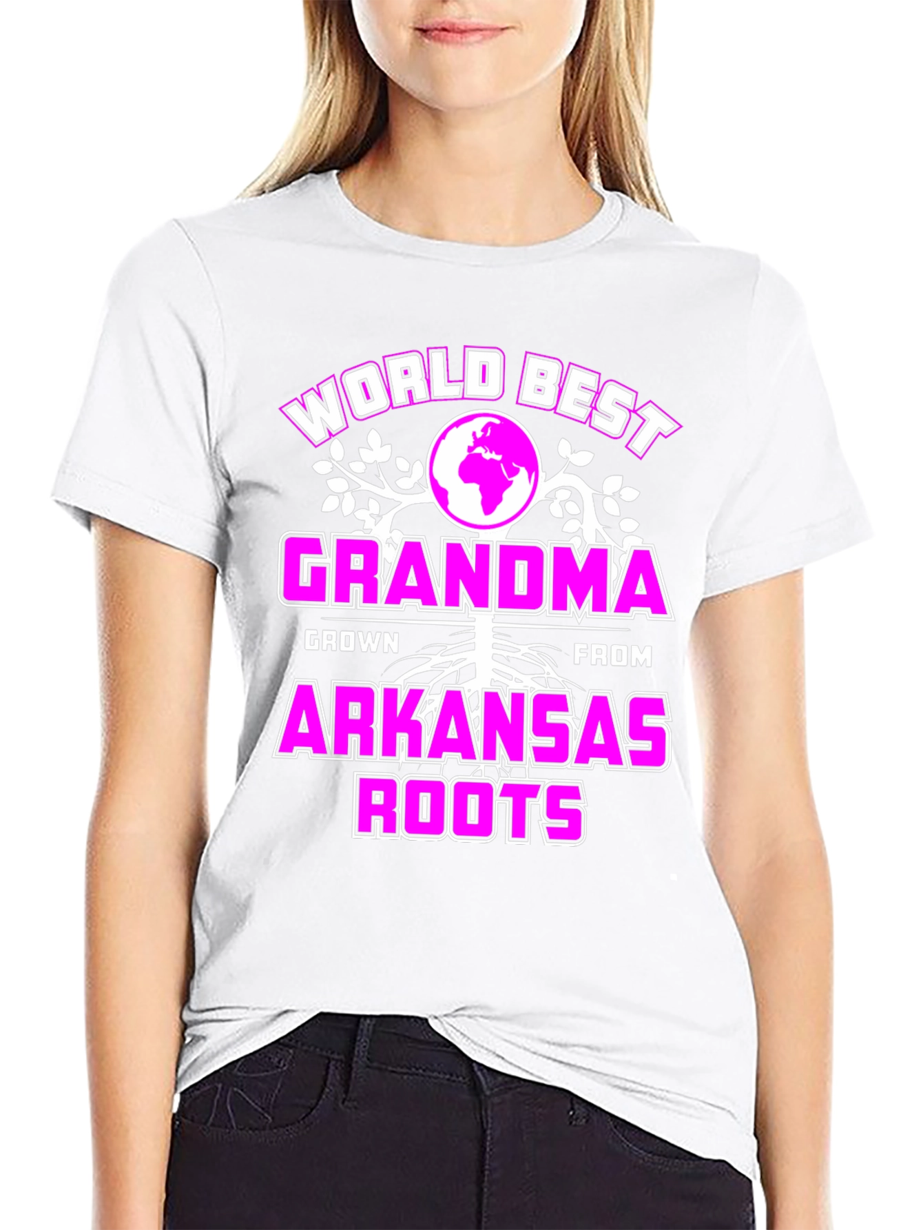 Worlds Best Grandma T-Shirt - Arkansas Roots
