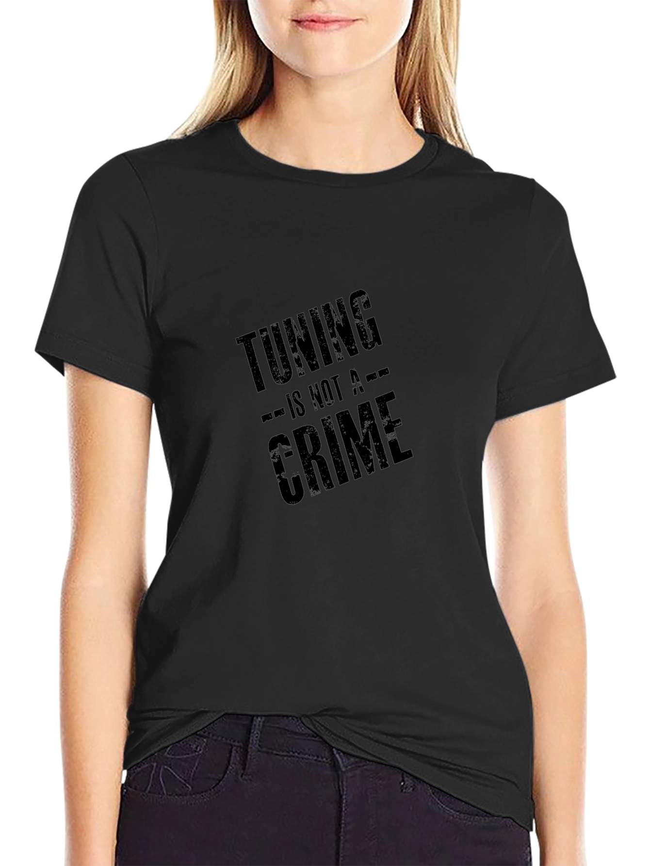 Tuning Is Not A Crime Black T-Shirt