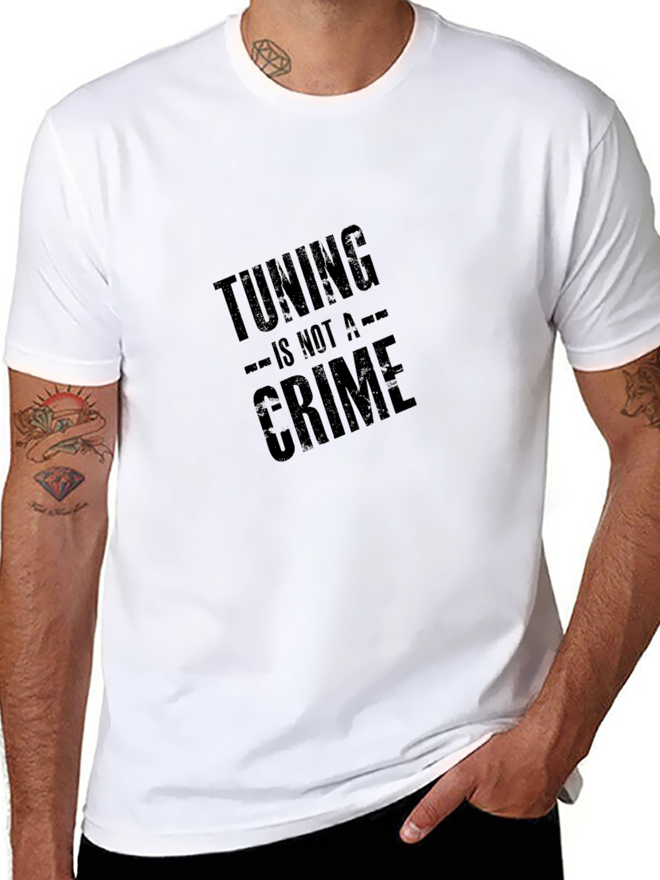 Tuning Is Not A Crime Black T-Shirt