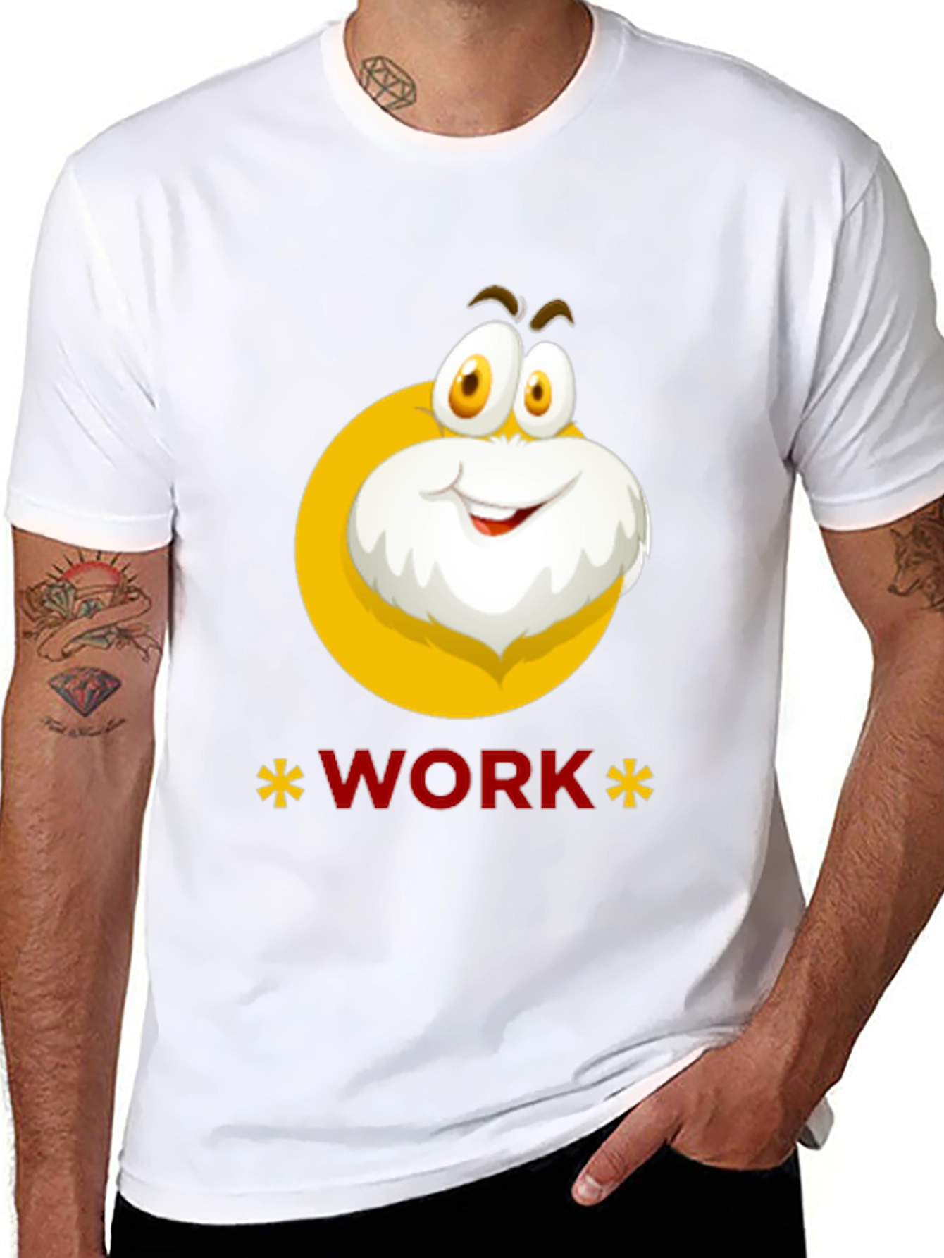 Funny Cartoon Character Work Graphic T-Shirt