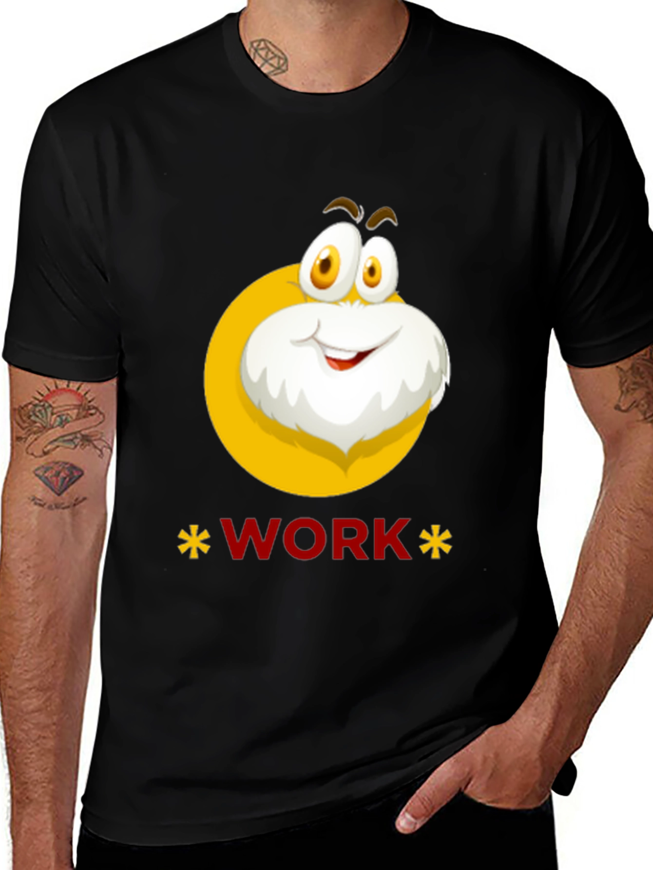 Funny Cartoon Character Work Graphic T-Shirt