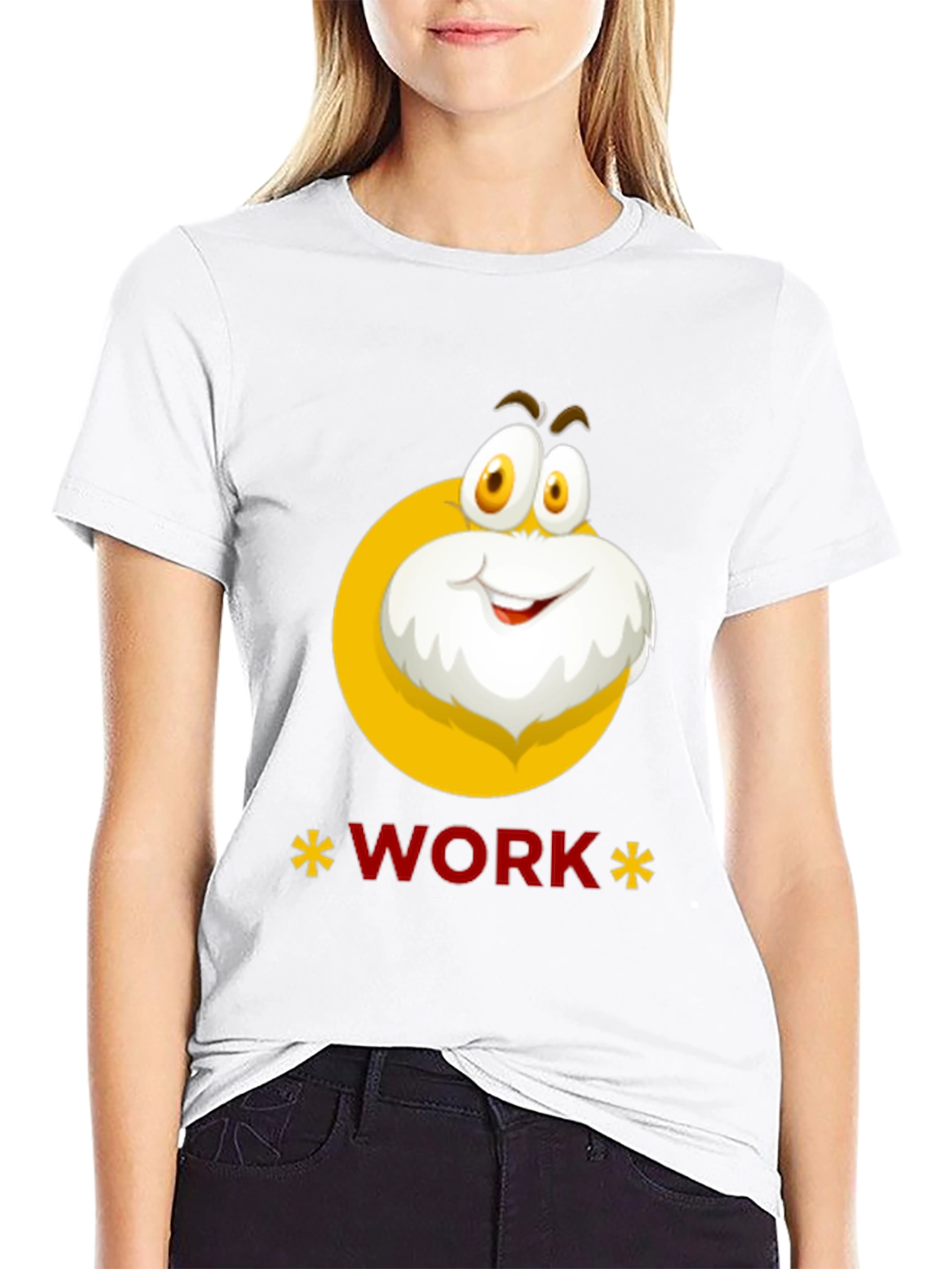 Funny Cartoon Character Work Graphic T-Shirt
